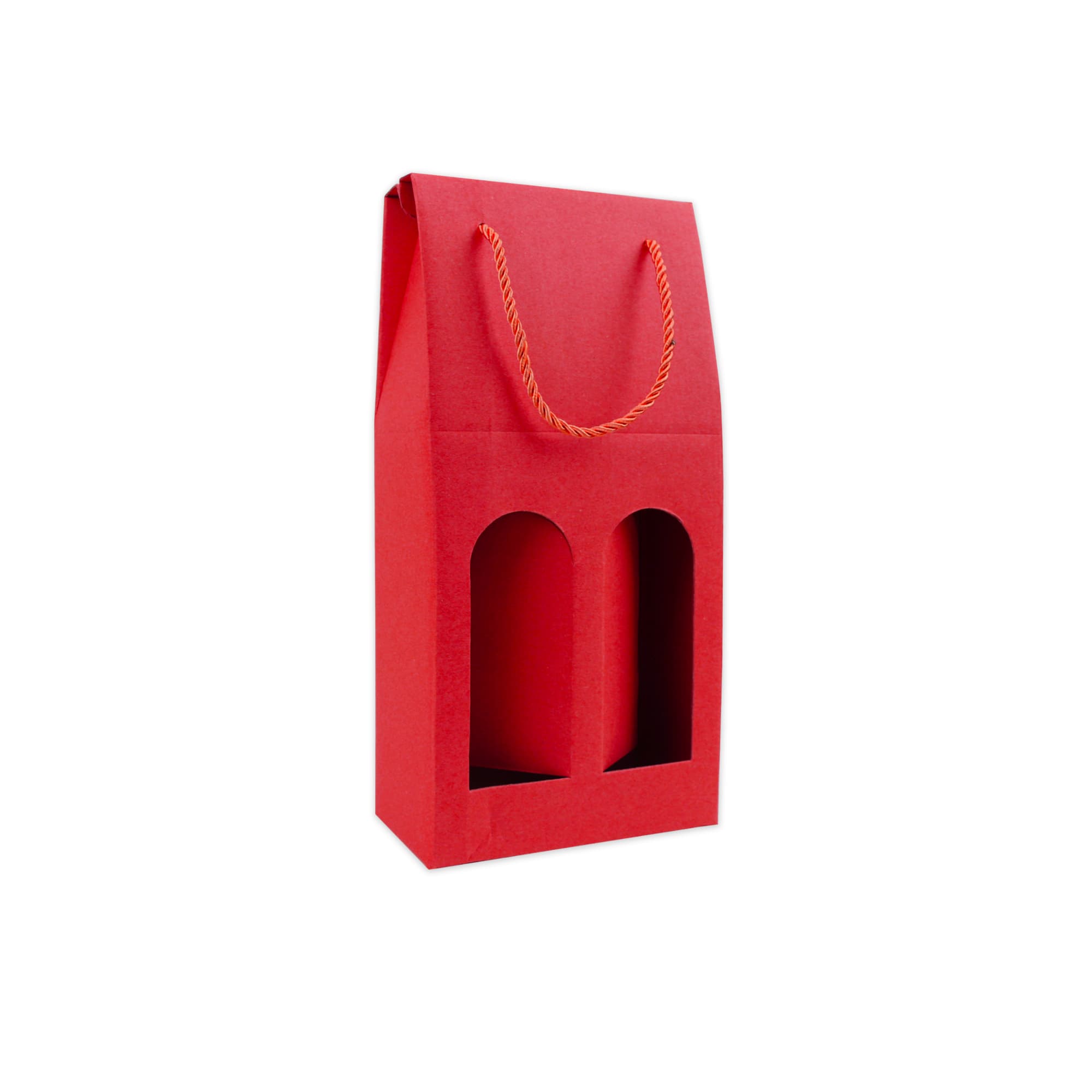 Double Bottle Wine Box with Rope Handle