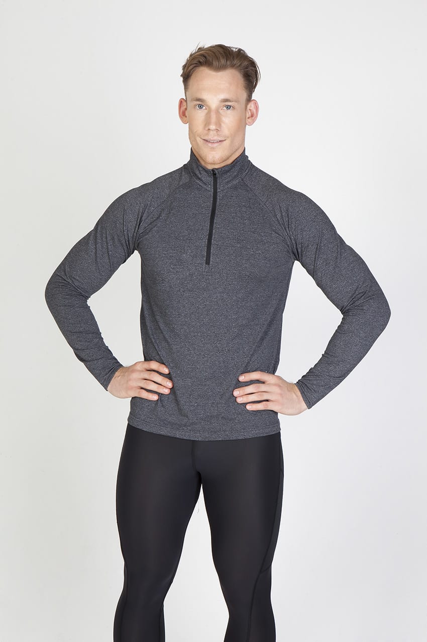 Mens Greatness Half Zip Mock Neck