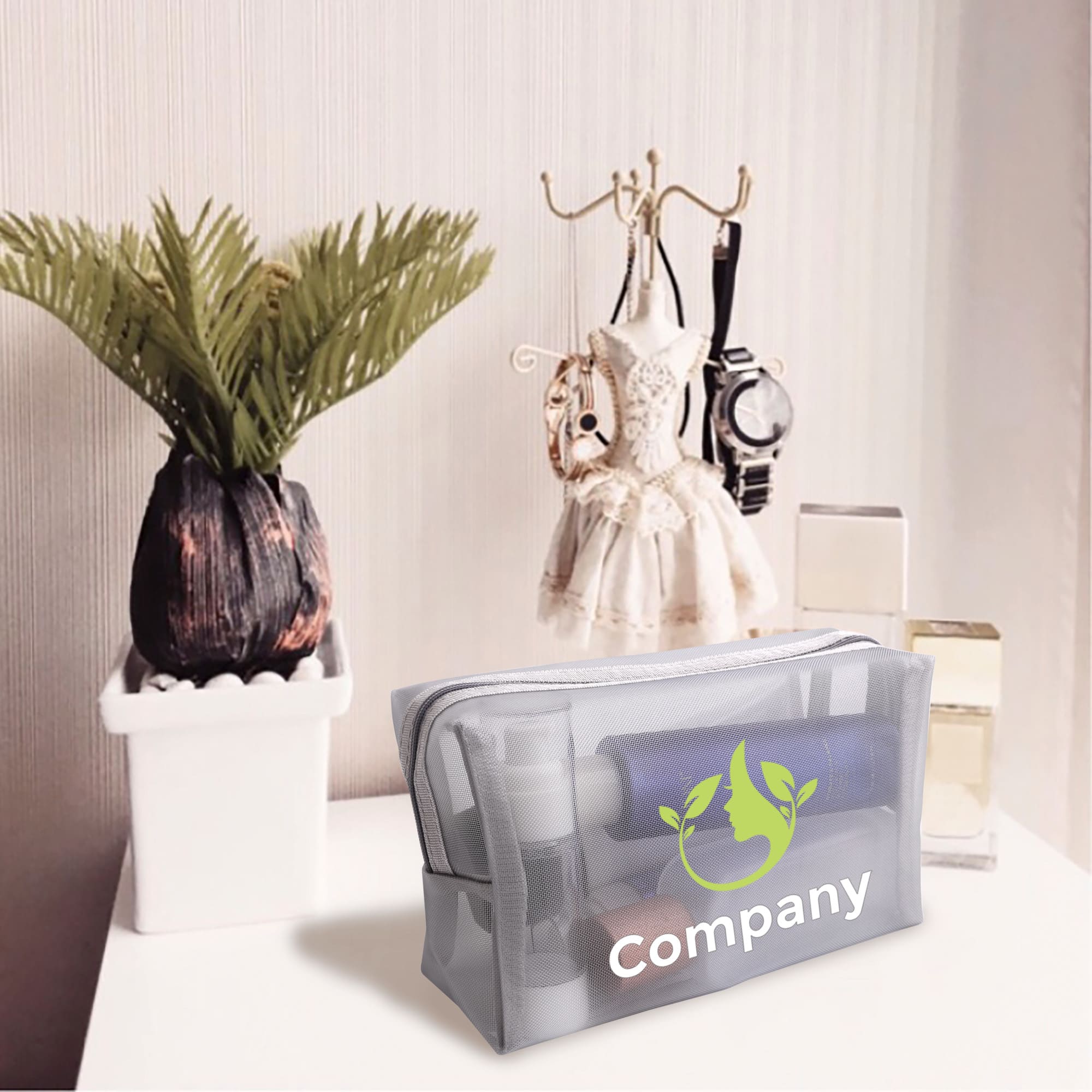 Nylon Mesh Cosmetic Bag
