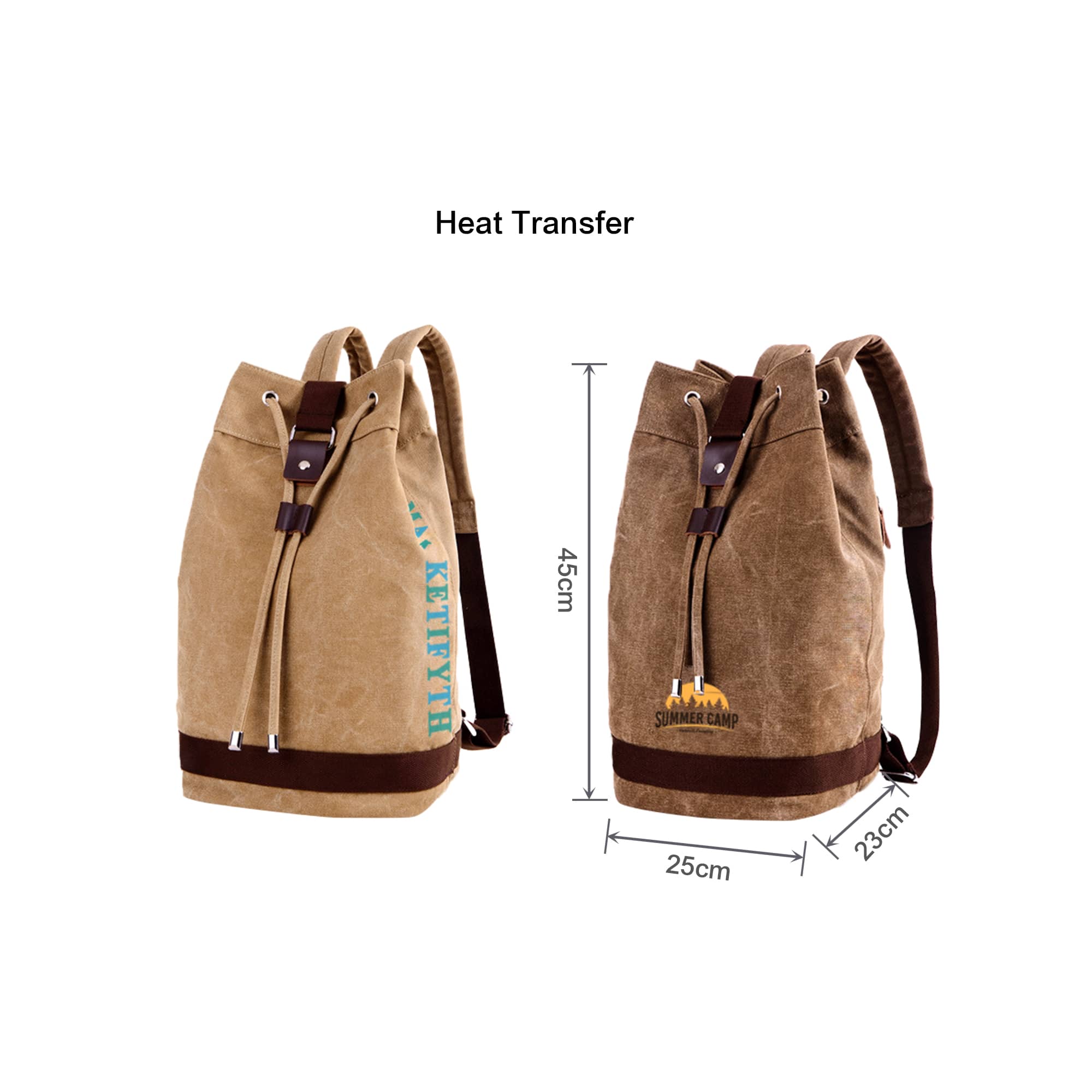 Canvas Bucket Backpack