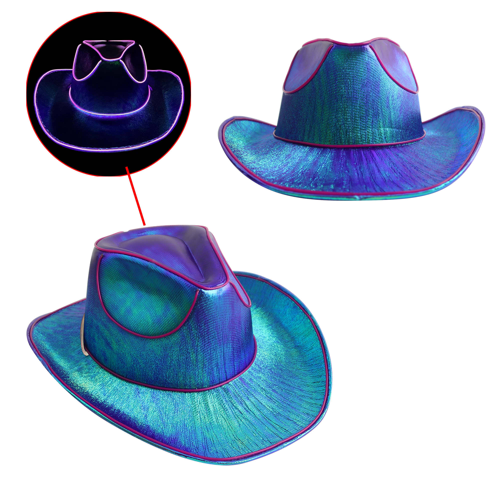 Light Up Cowboy Hats
