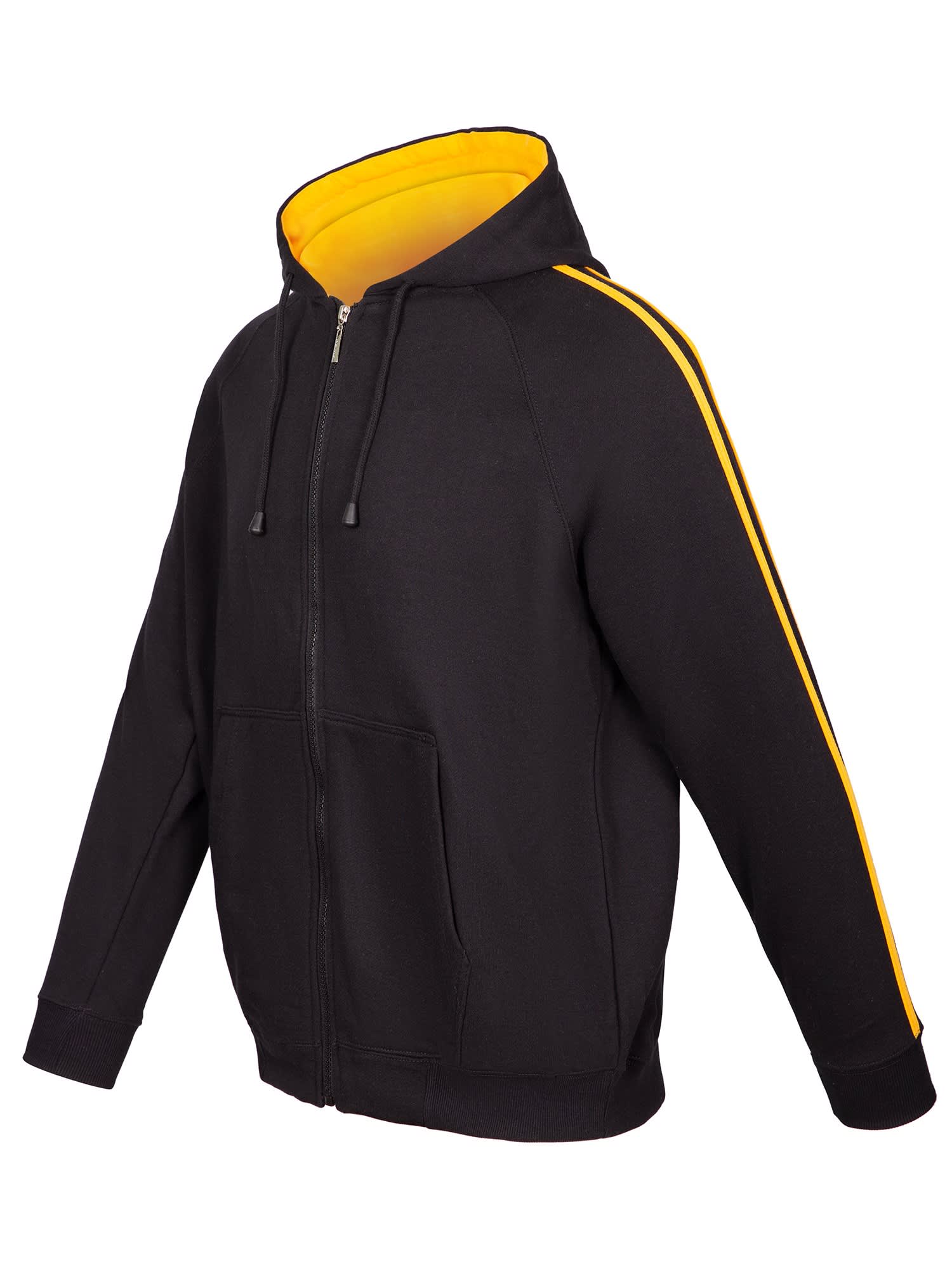 Mens Unbrushed Stripe Sleeve Hoodie