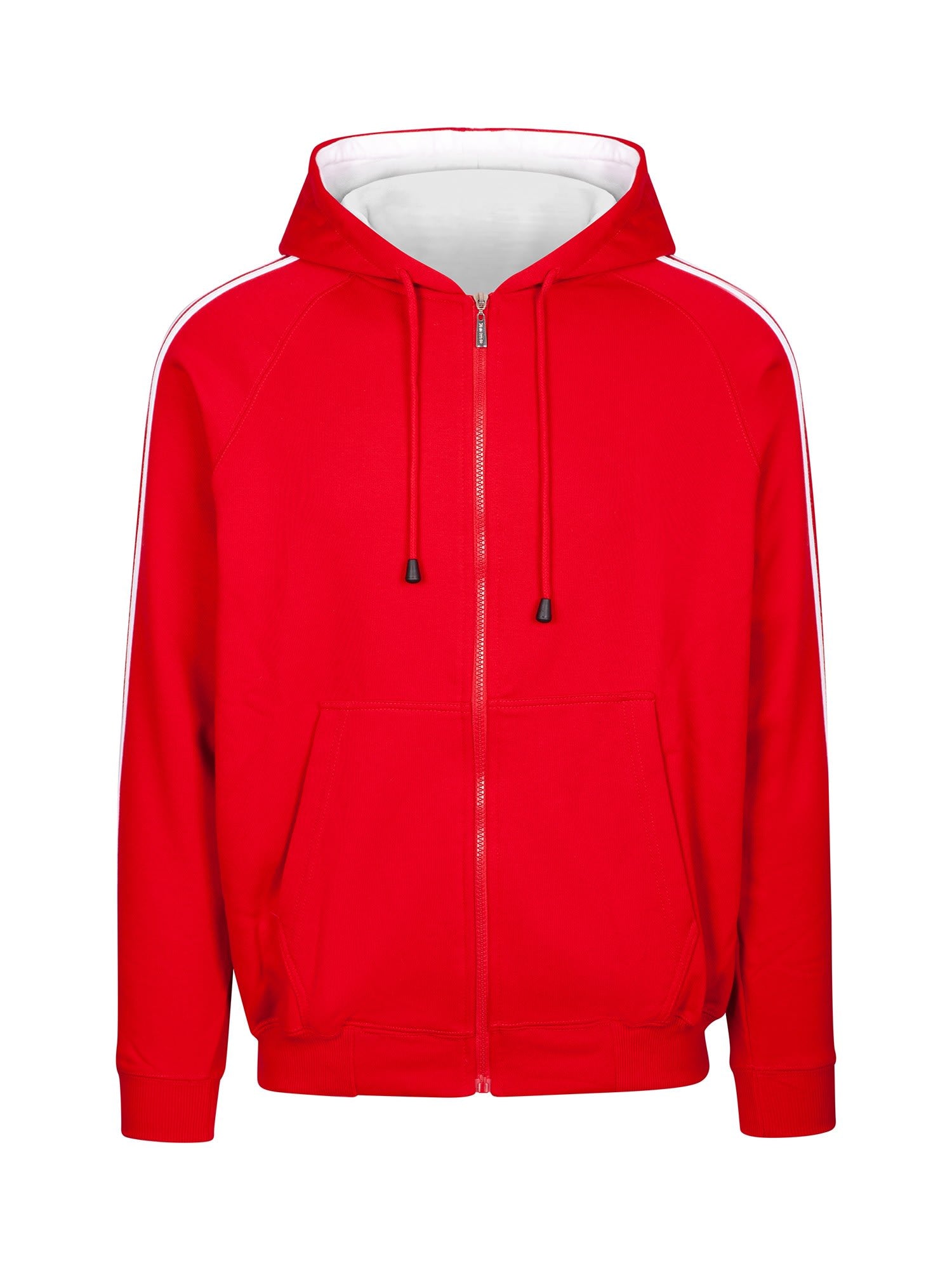 Mens Unbrushed Stripe Sleeve Hoodie