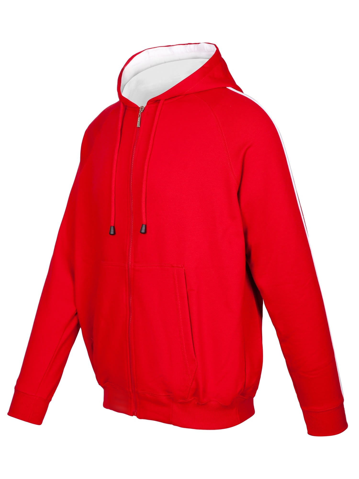 Mens Unbrushed Stripe Sleeve Hoodie