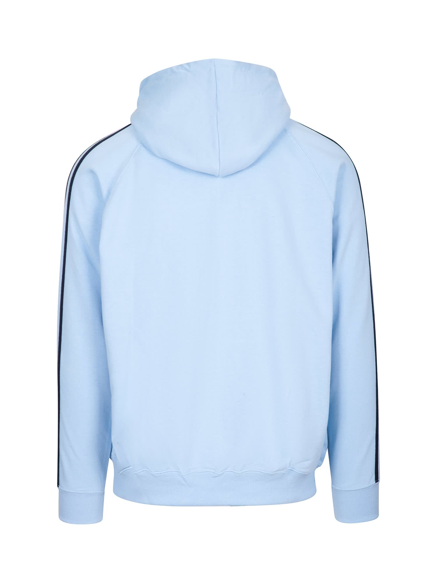 Mens Unbrushed Stripe Sleeve Hoodie