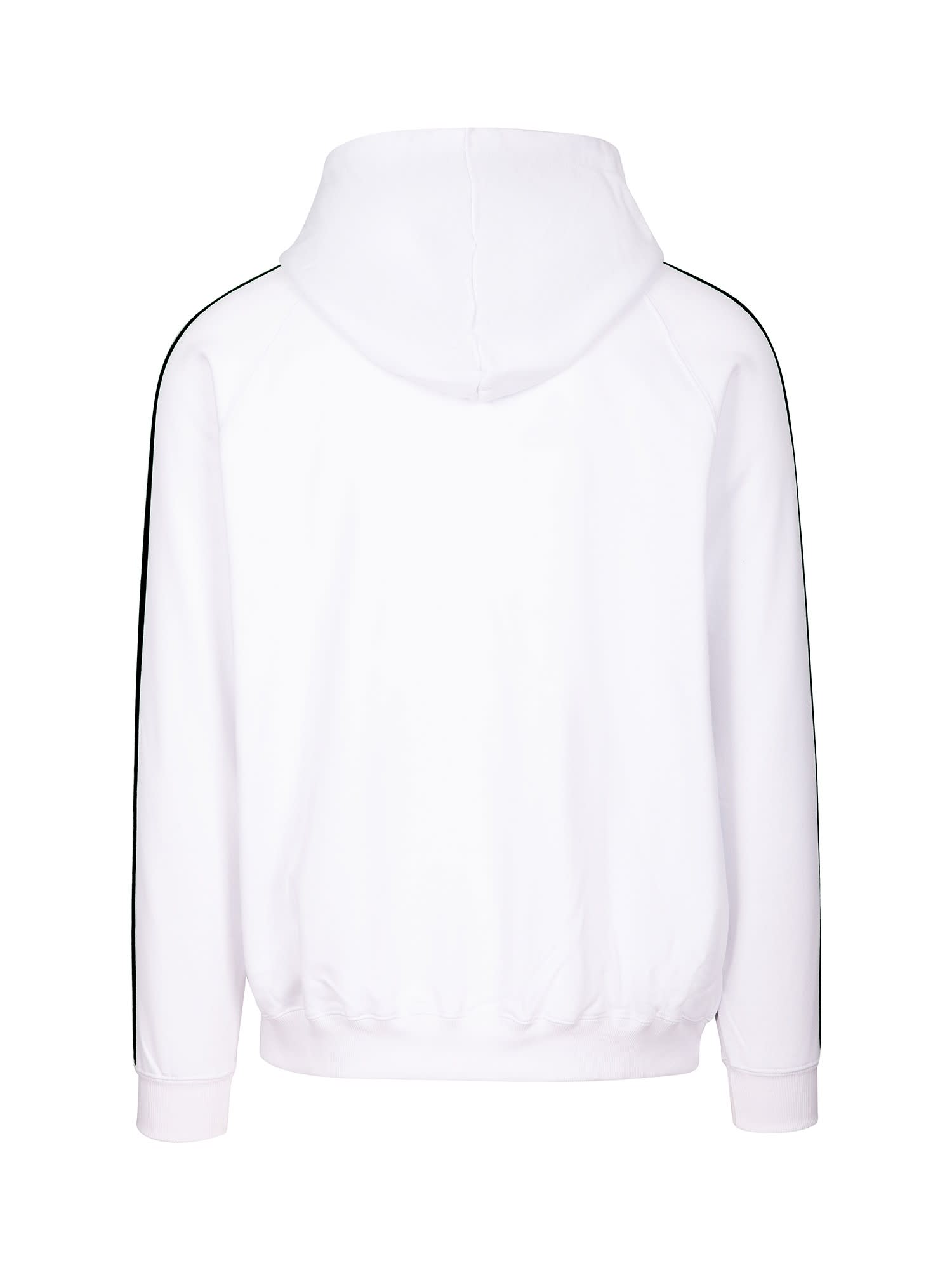 Mens Unbrushed Stripe Sleeve Hoodie