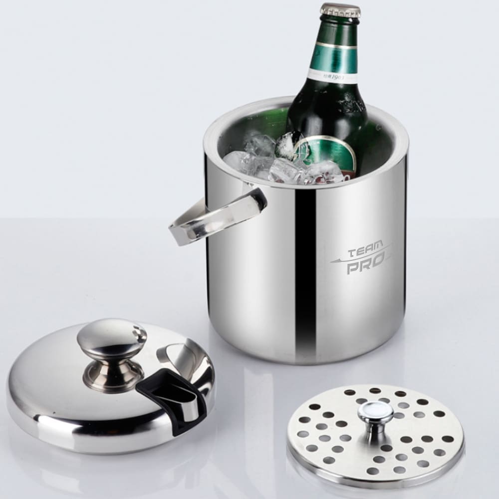 Ice Bucket With Lid And Tongs