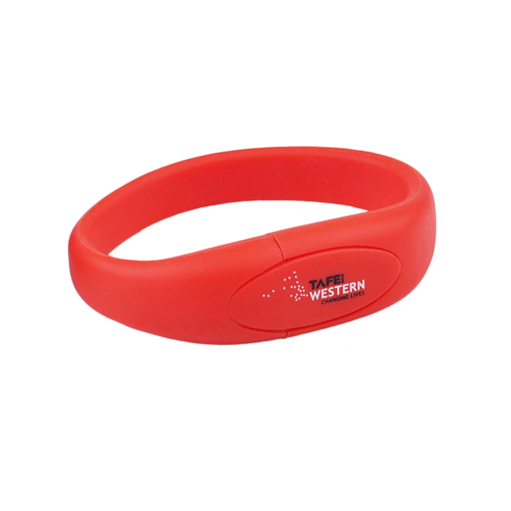 Oval Silicone Wristband Flash Drive