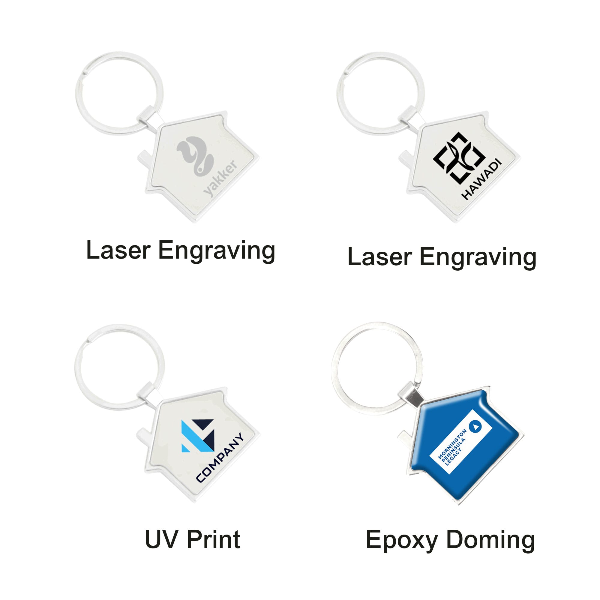 House Metal Keyring