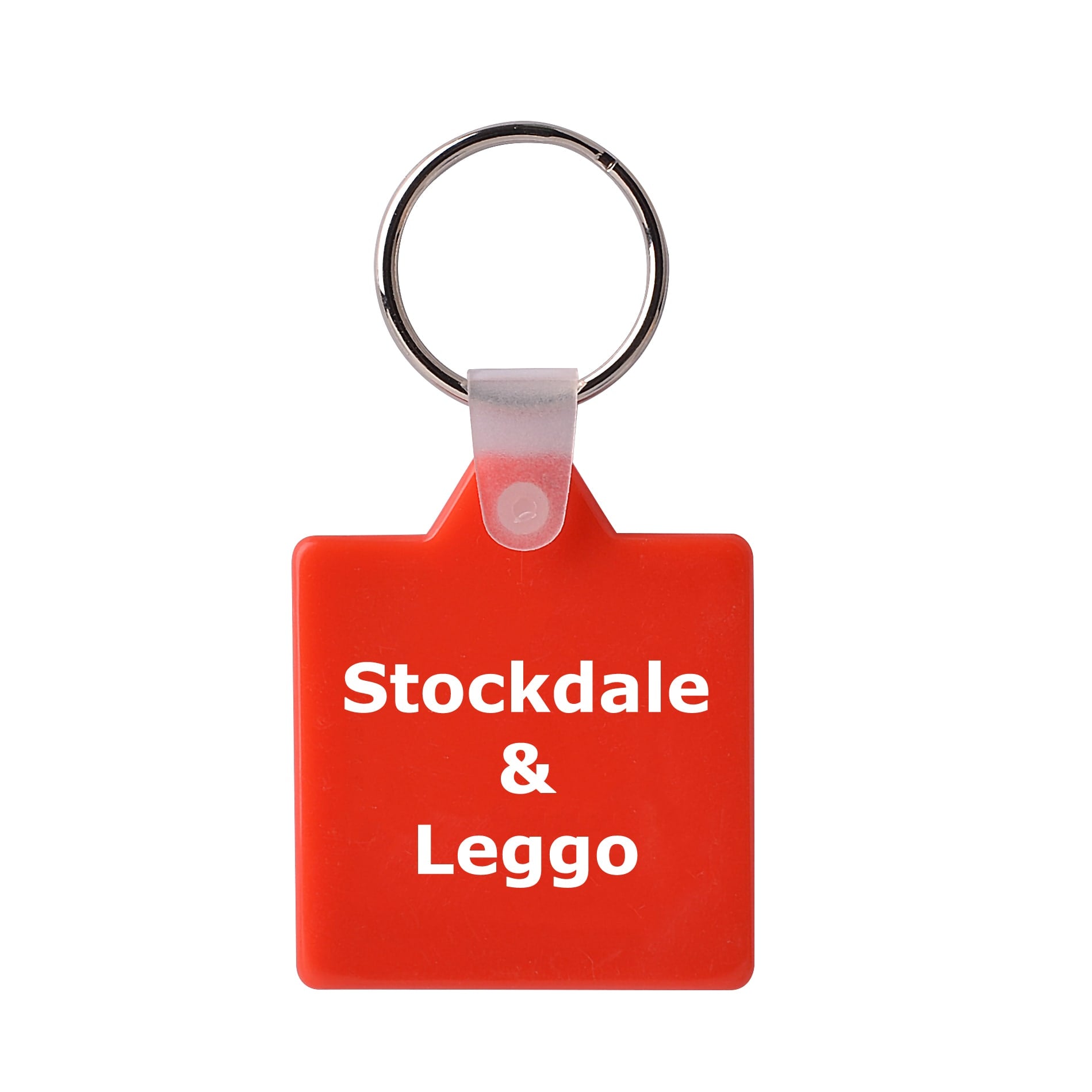 Square Hard Plastic Keyring