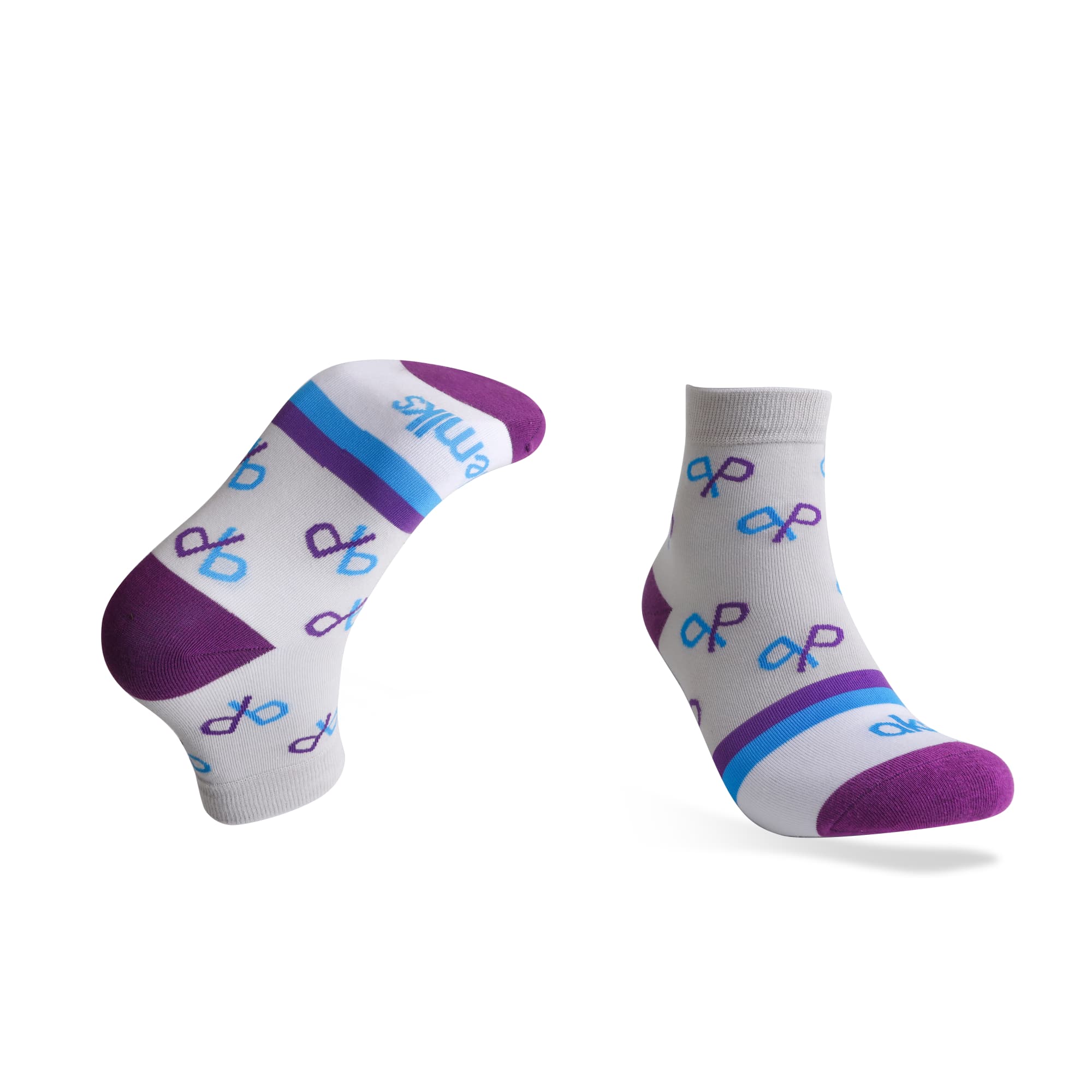 Ankle Custom Pattern Socks - With Towel Bottom