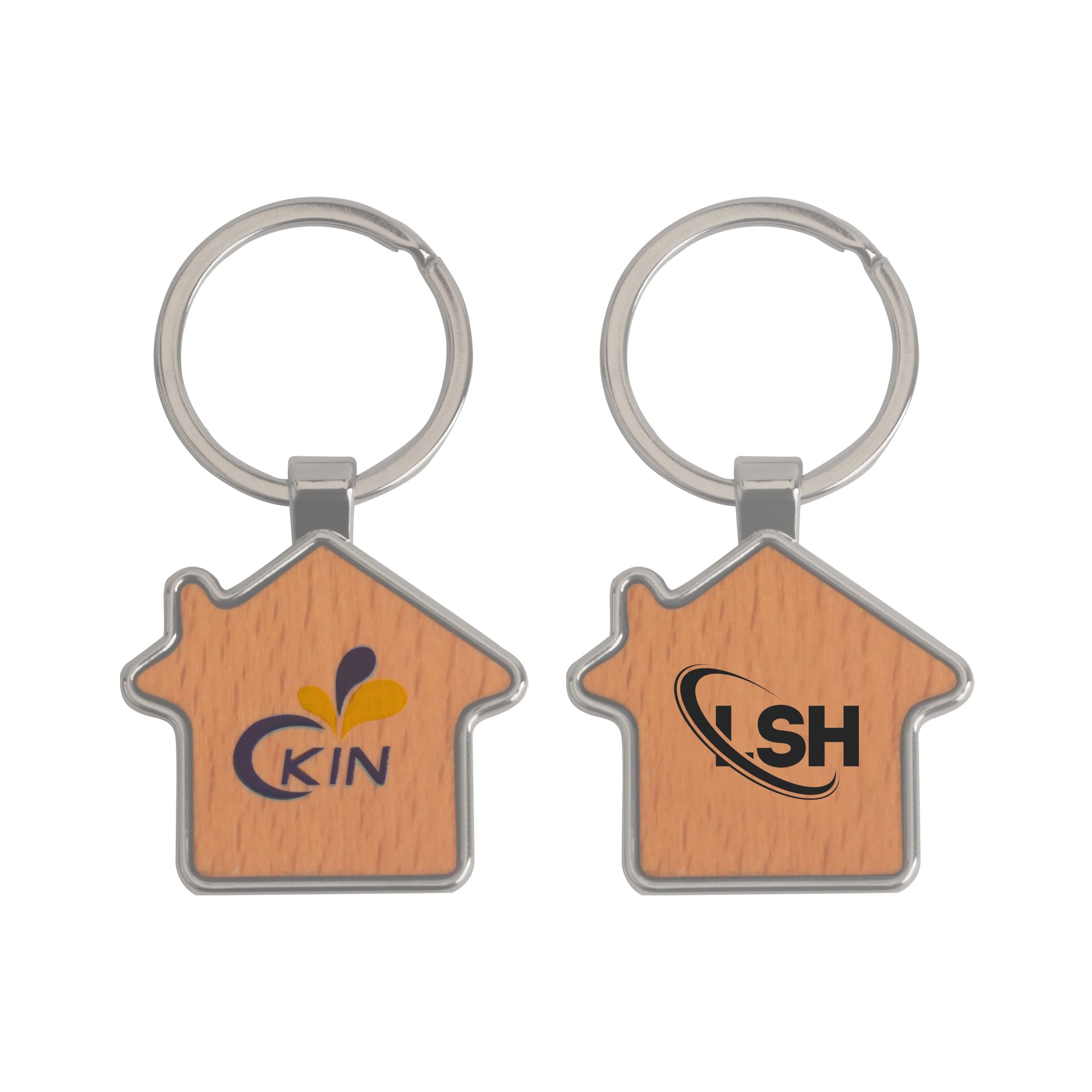 House Wooden Keyring