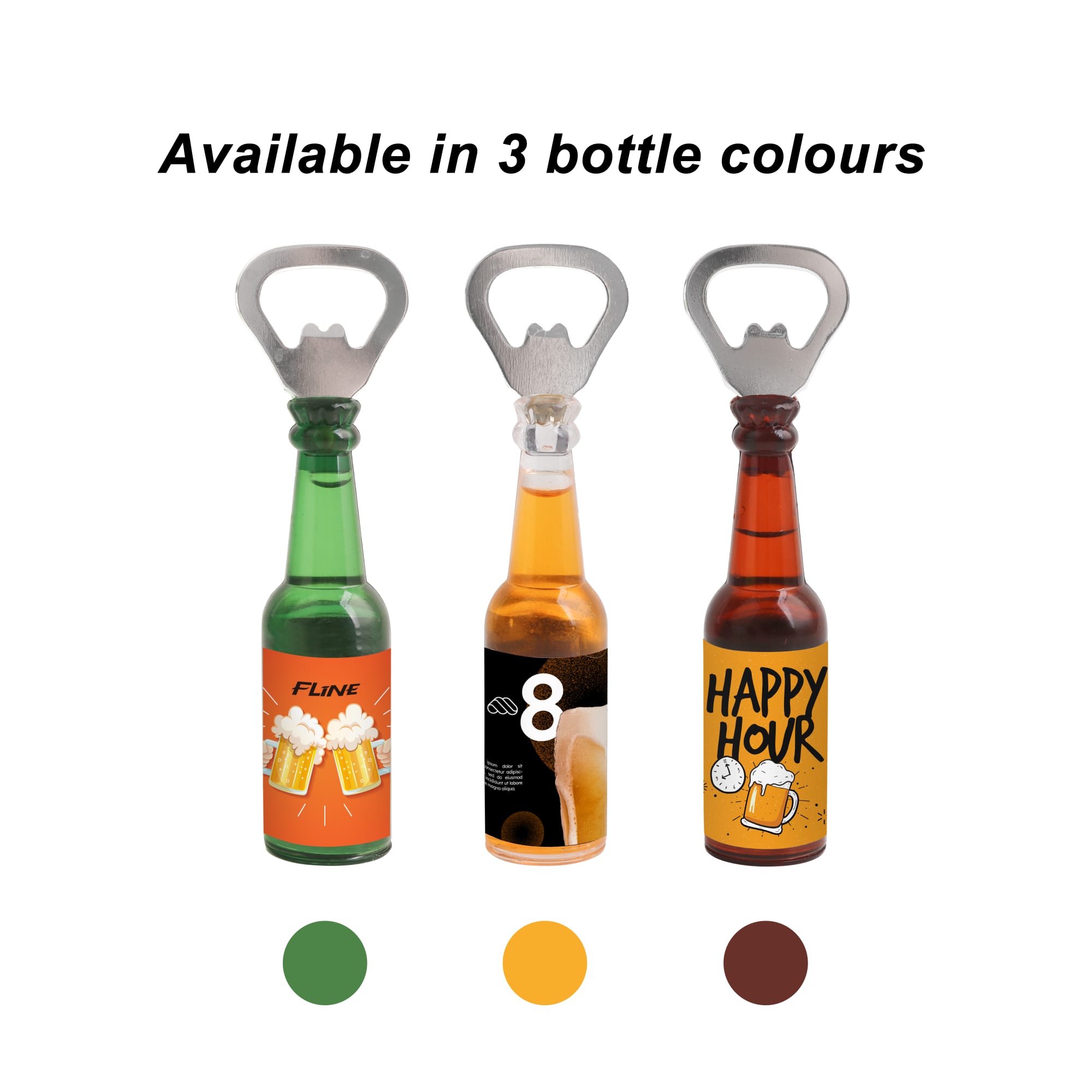 Bottle Shaped Opener with Fridge Magnet