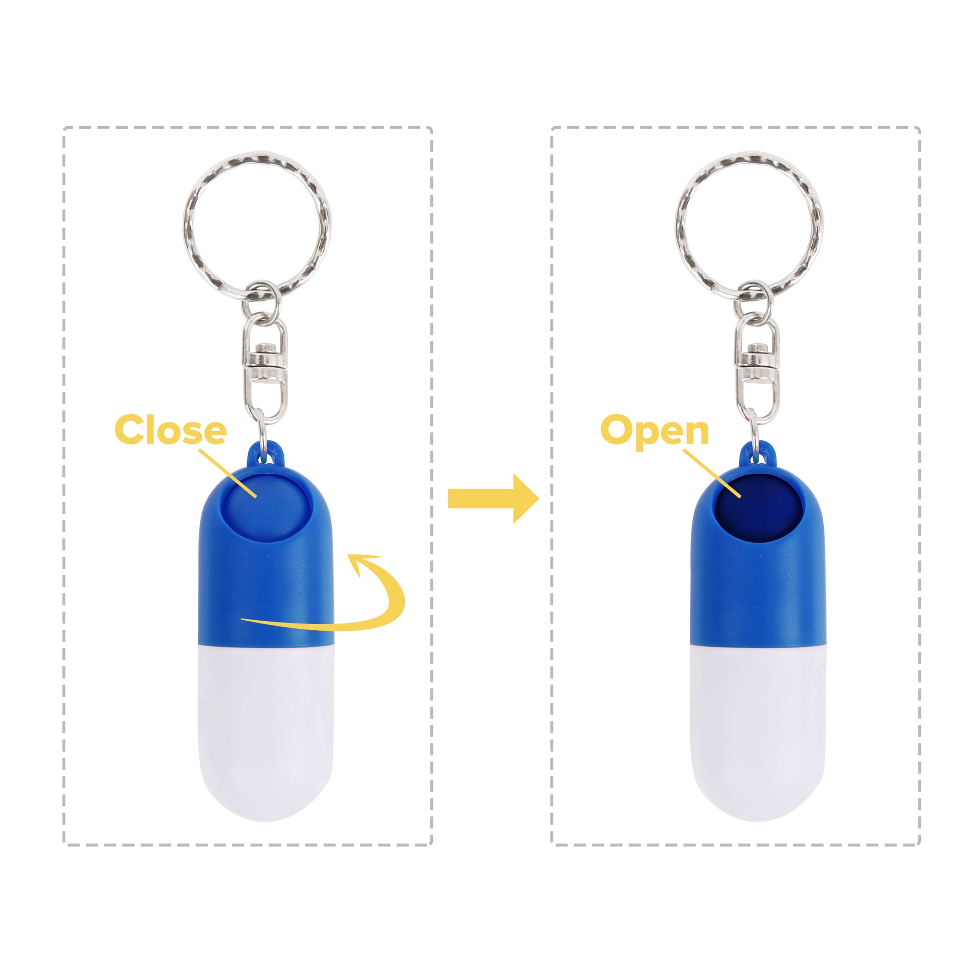 Pill Capsule Keychain