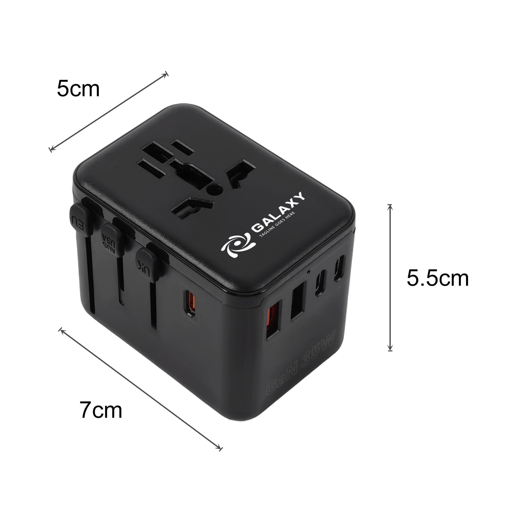 35W GaN Universal Travel Adapter (3C2A)