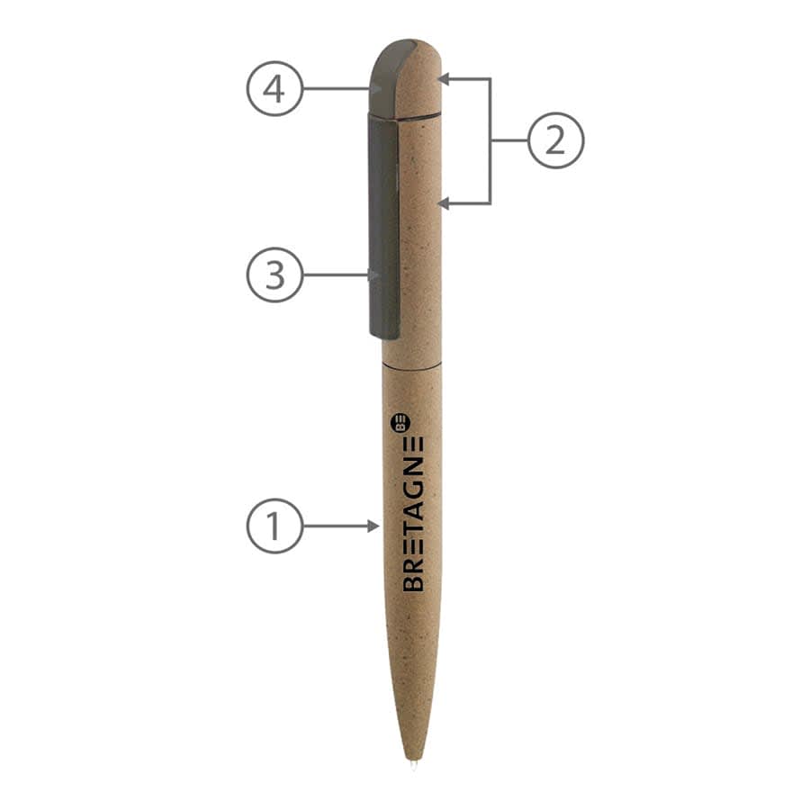 BND62 FOLK, TWIST METAL BALL PEN