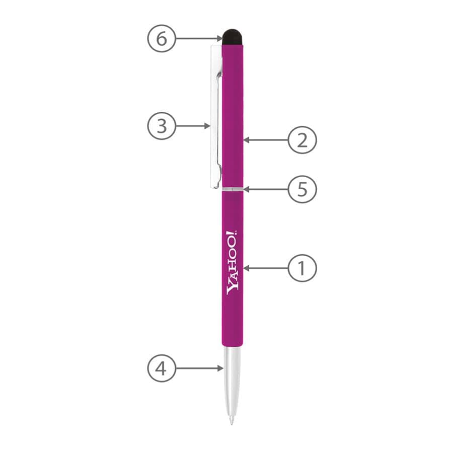 BND71S CLAP STYLUS THIN TWIST METAL BALL PEN