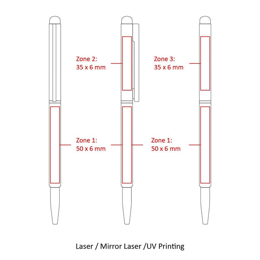 BND71S CLAP STYLUS THIN TWIST METAL BALL PEN