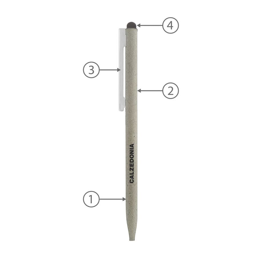 BND78S SARI STYLUS, THIN TWIST METAL BALL PEN