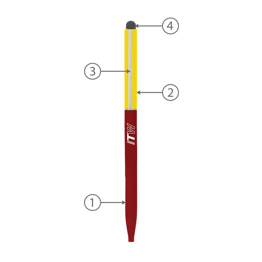 BND78S SARI STYLUS, THIN TWIST METAL BALL PEN