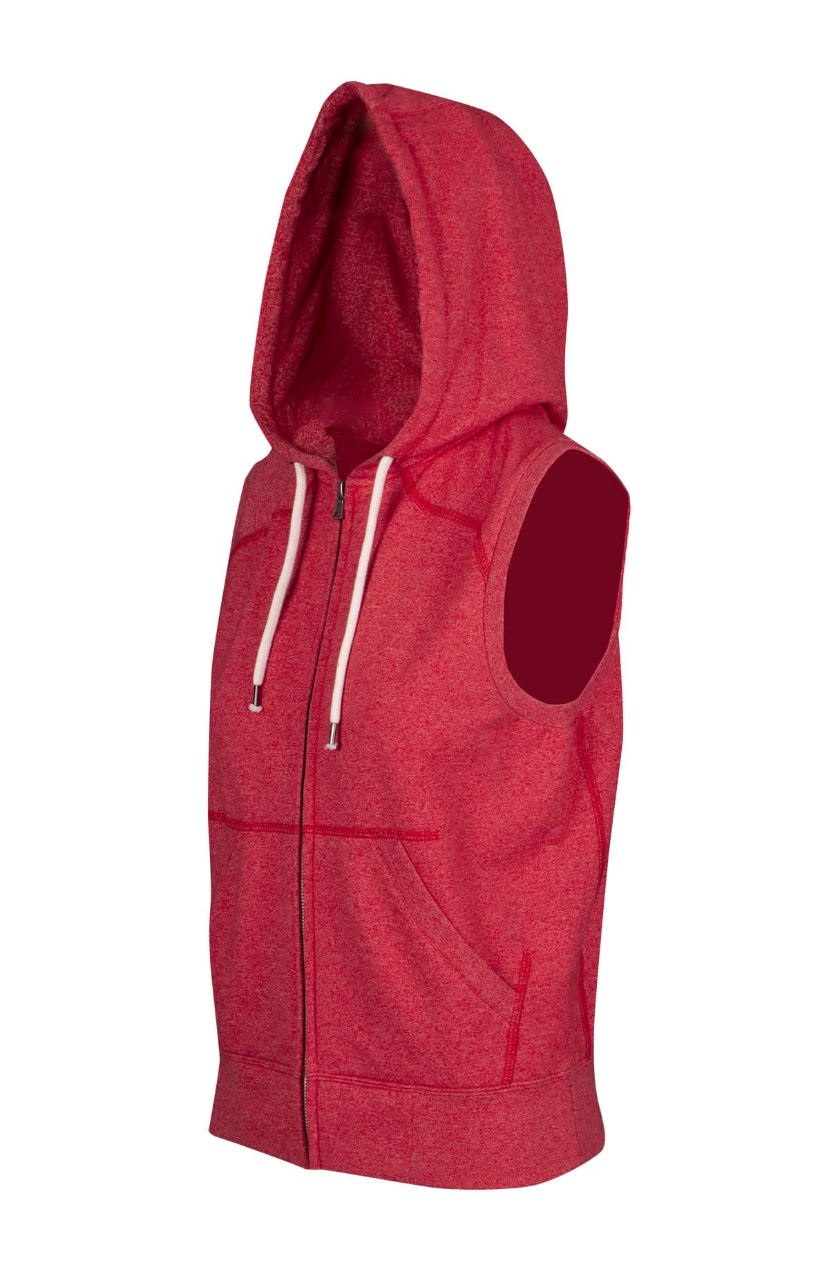 Womens/Junior Heather SLEEVELESS ZIP Hoodies - Greatness Range