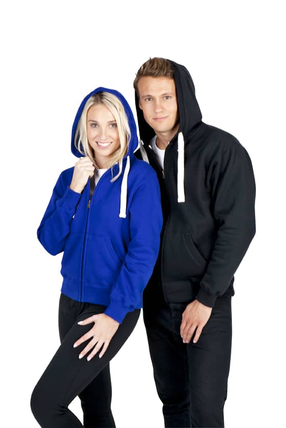 Womens/Junior Heavy Zip Fleece Hoodie