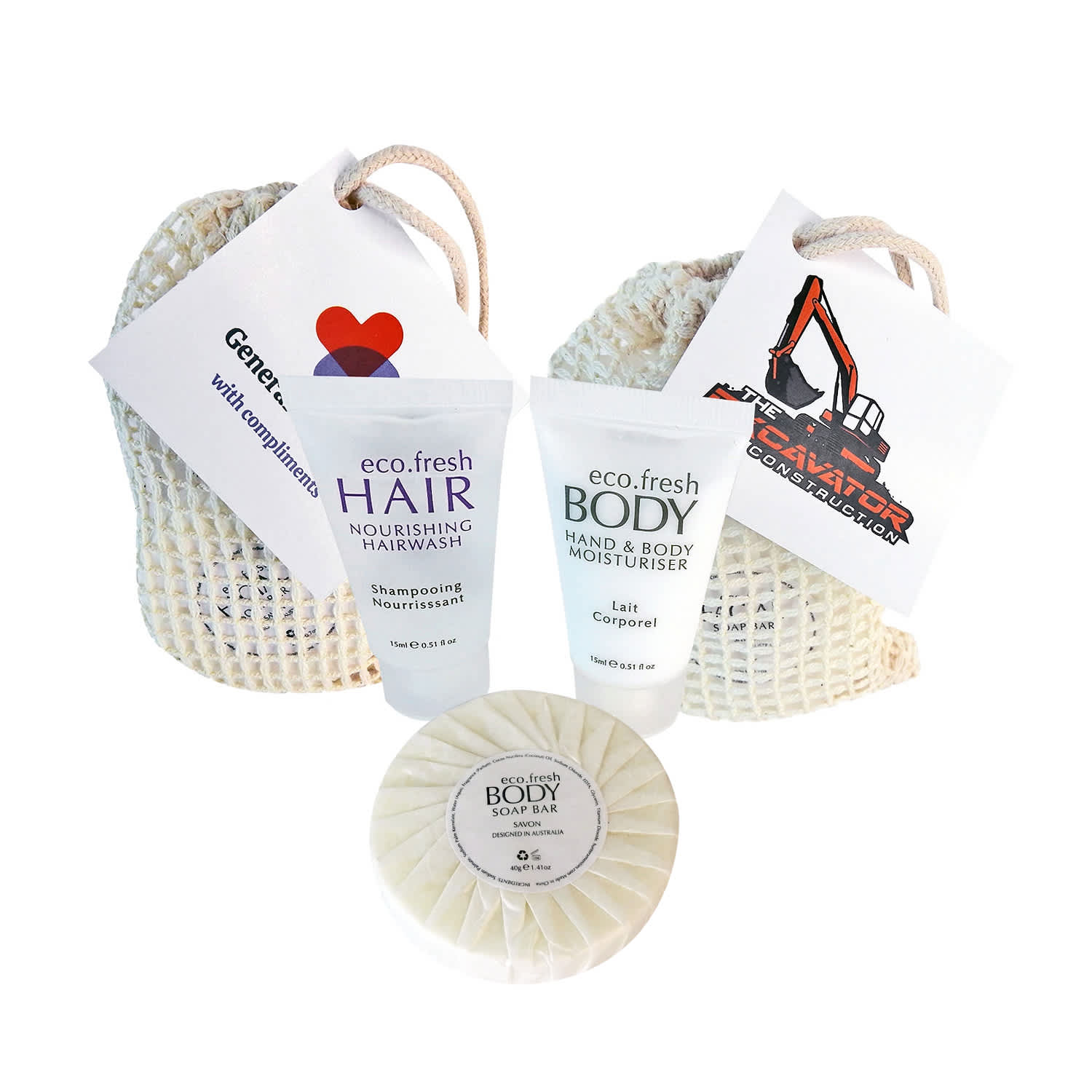 Shower Pack in Reusable Net Bag