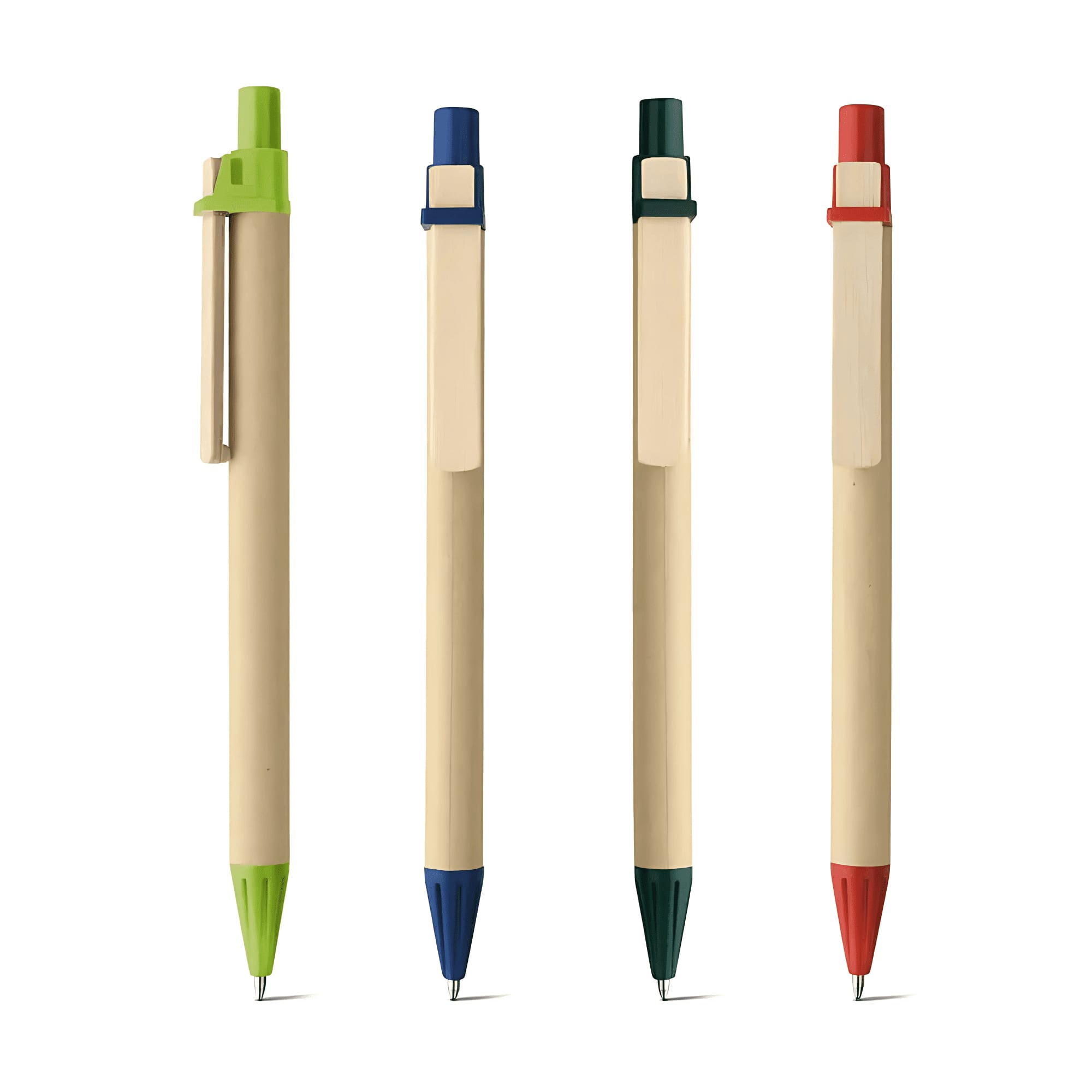 OSLO Eco Push-Action Ball Pen with Wooden Clip