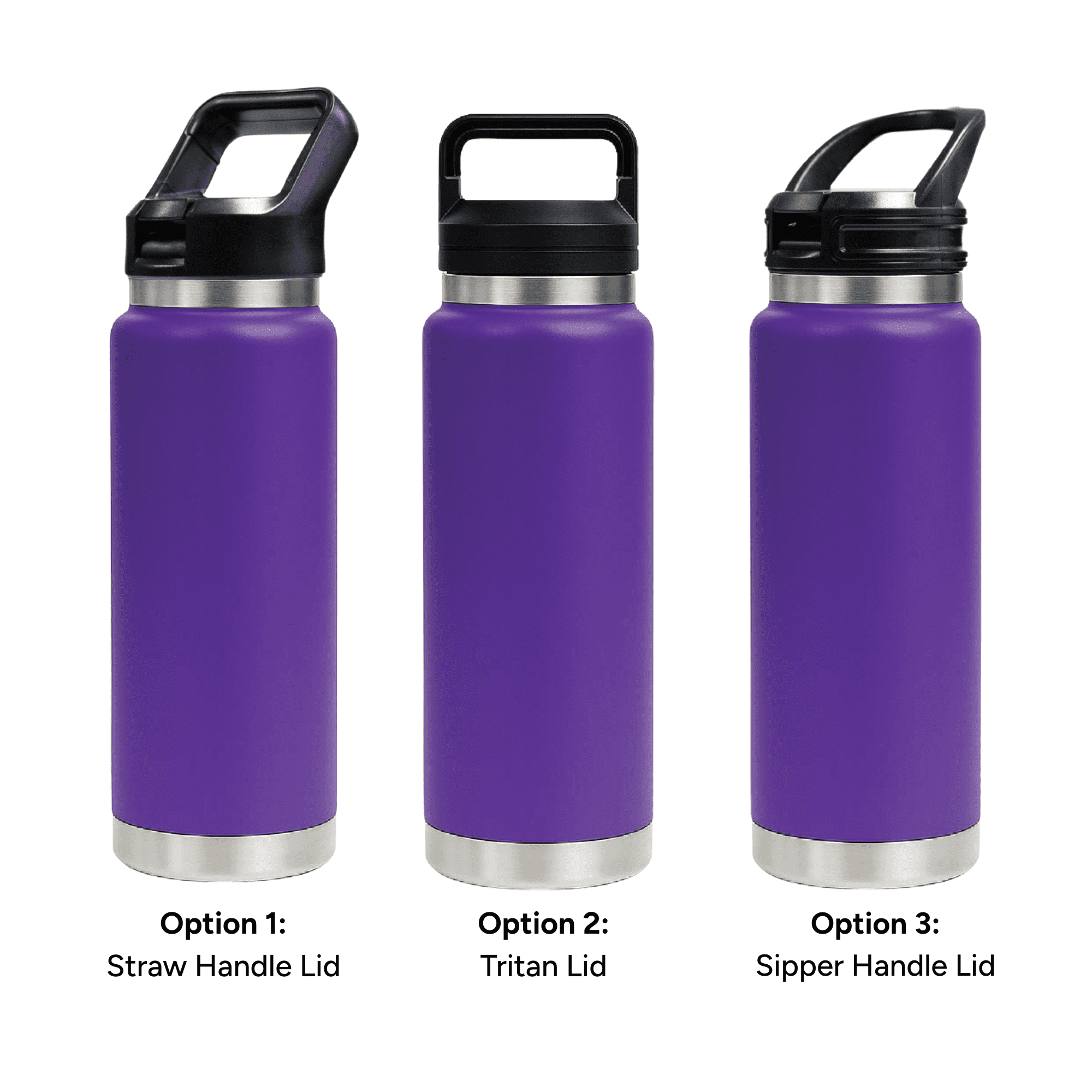HYDRO - 750ml Vacuum Bottle - 3 Different Lid Options