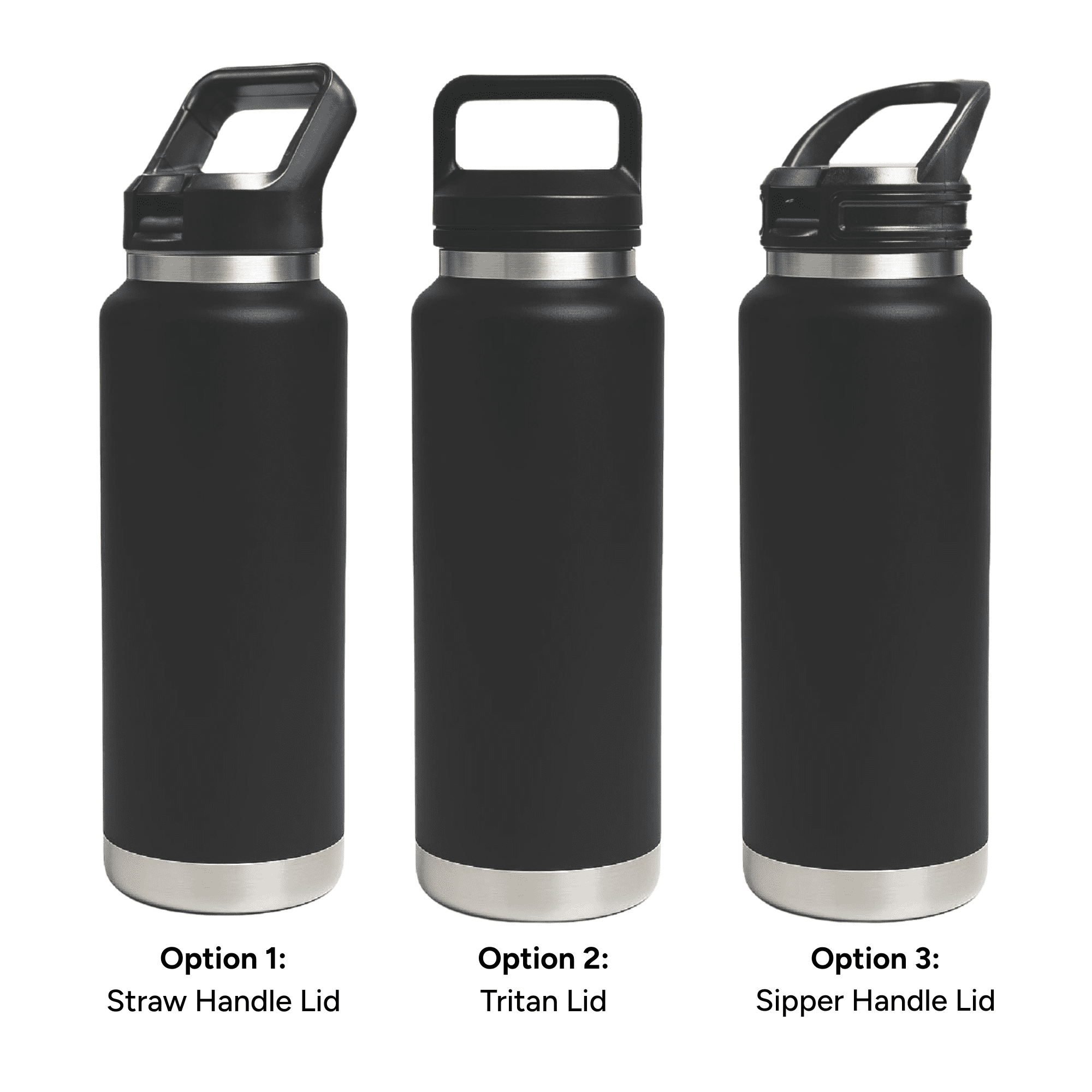 HYDRO - 1L Vacuum Bottle - 3 Different Lid Options