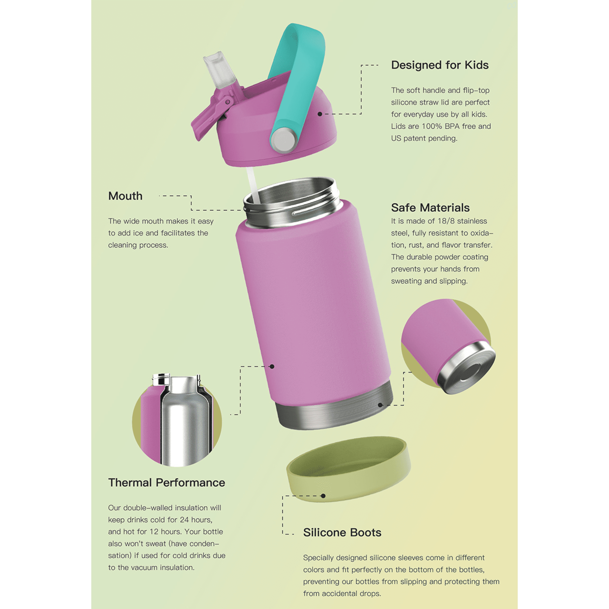 SEAL 350ml Stainless Steel Kids Metal Bottle