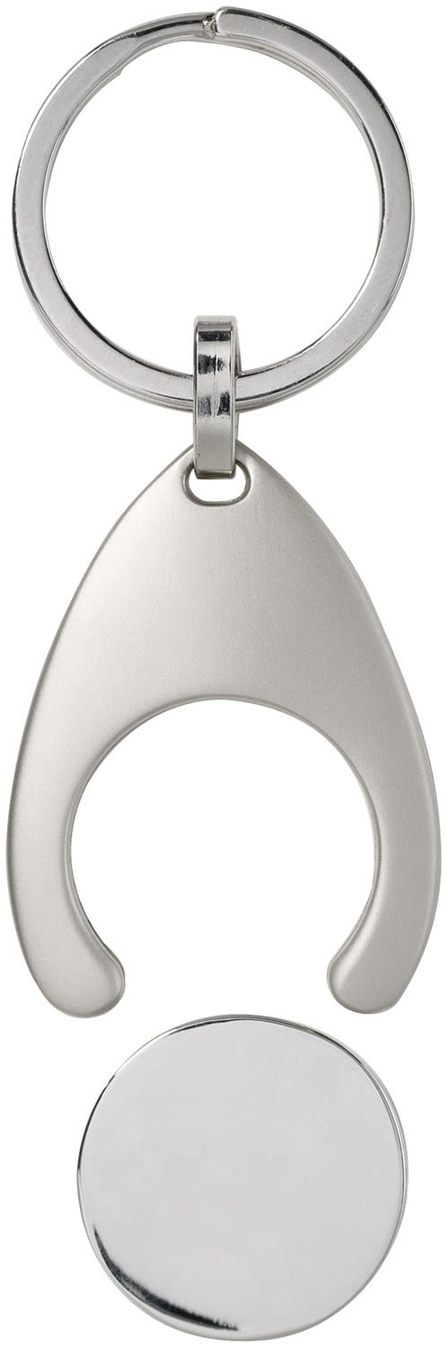 SANTOS Metal Keyring with Shopping Trolley Coin Holder