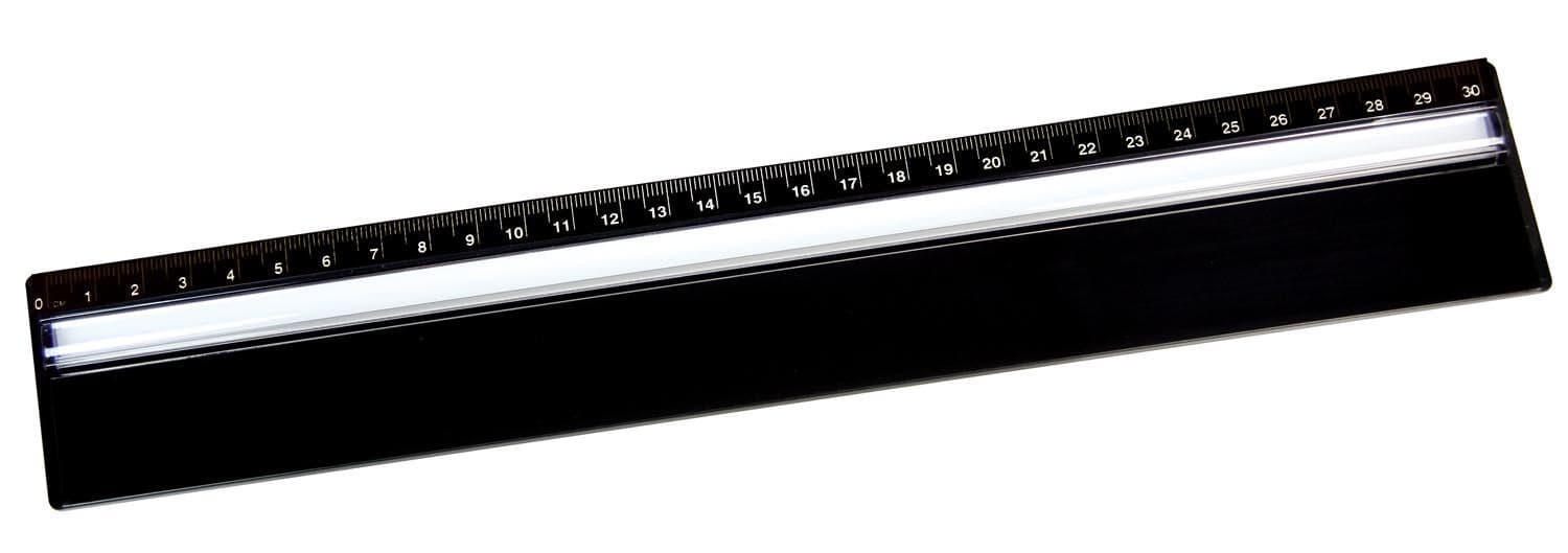 30cm Plastic Ruler with Magnifying Viewer