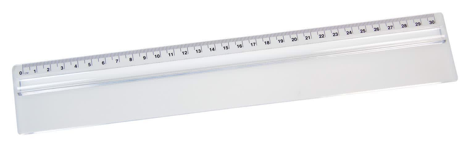 30cm Plastic Ruler with Magnifying Viewer