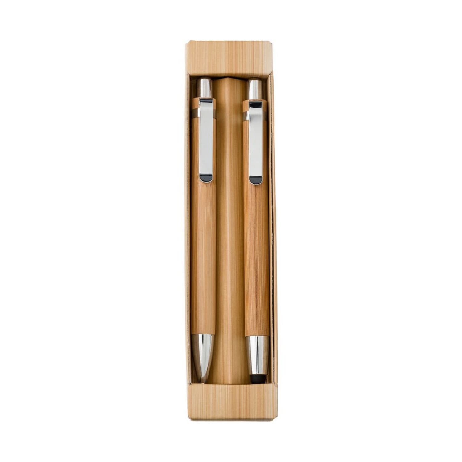 KOBY Bamboo Writing Set – Ball Pen, Touch Pen & Mechanical Pencil