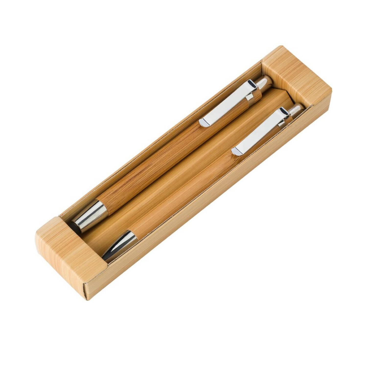 KOBY Bamboo Writing Set – Ball Pen, Touch Pen & Mechanical Pencil