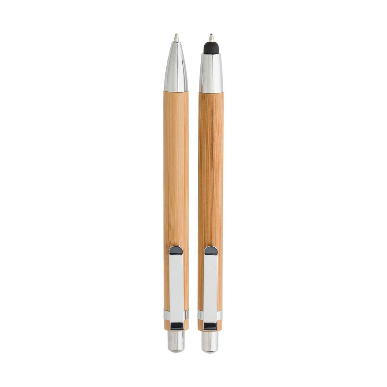KOBY Bamboo Writing Set – Ball Pen, Touch Pen & Mechanical Pencil