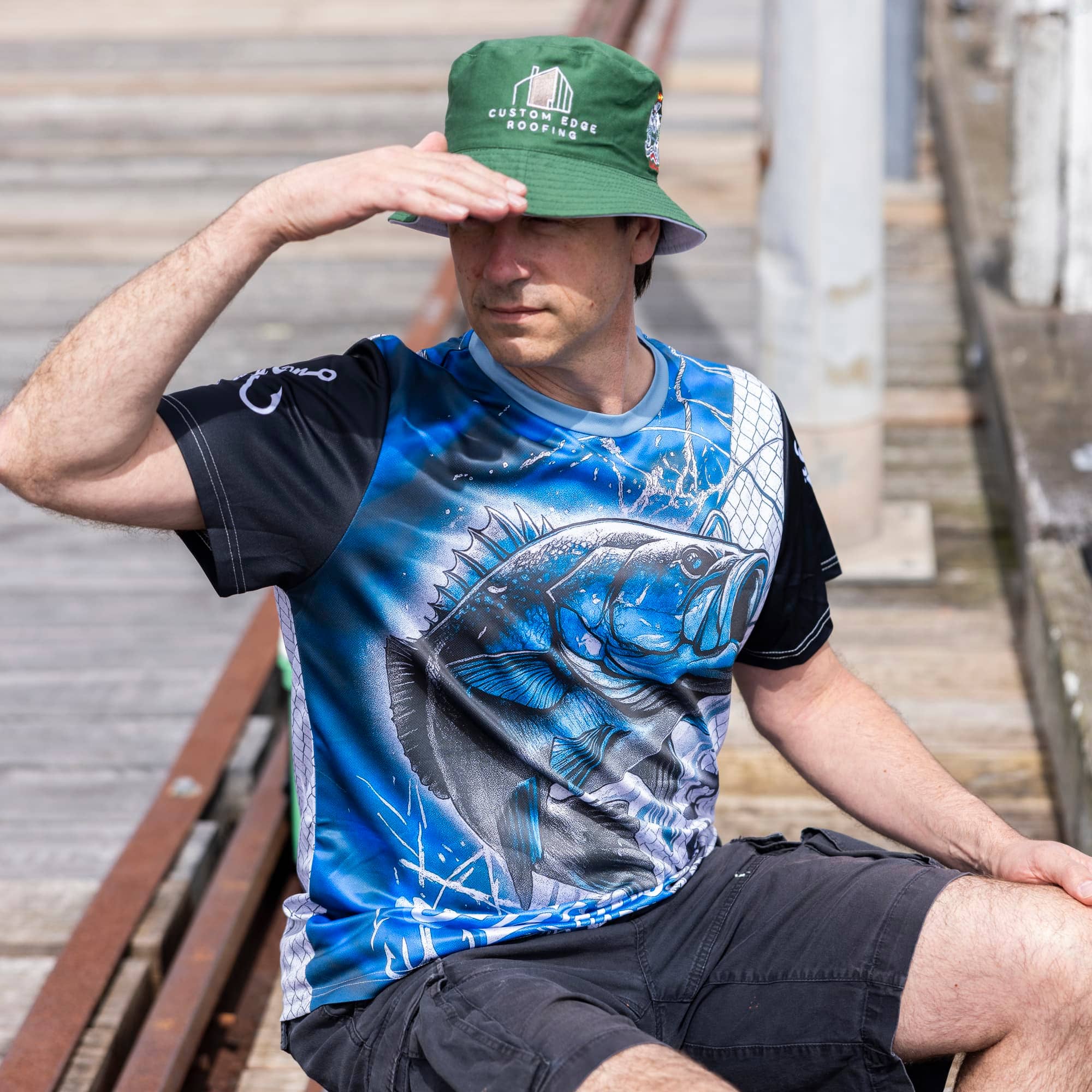 Men's Polyester Sublimated Fishing Tee