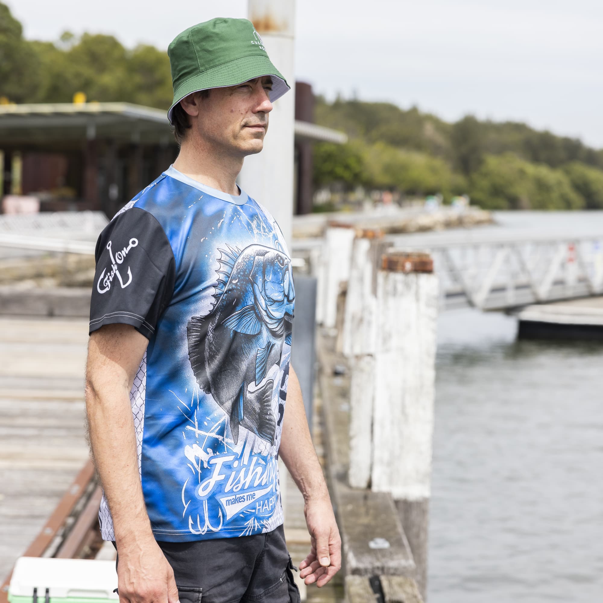 Men's Polyester Sublimated Fishing Tee