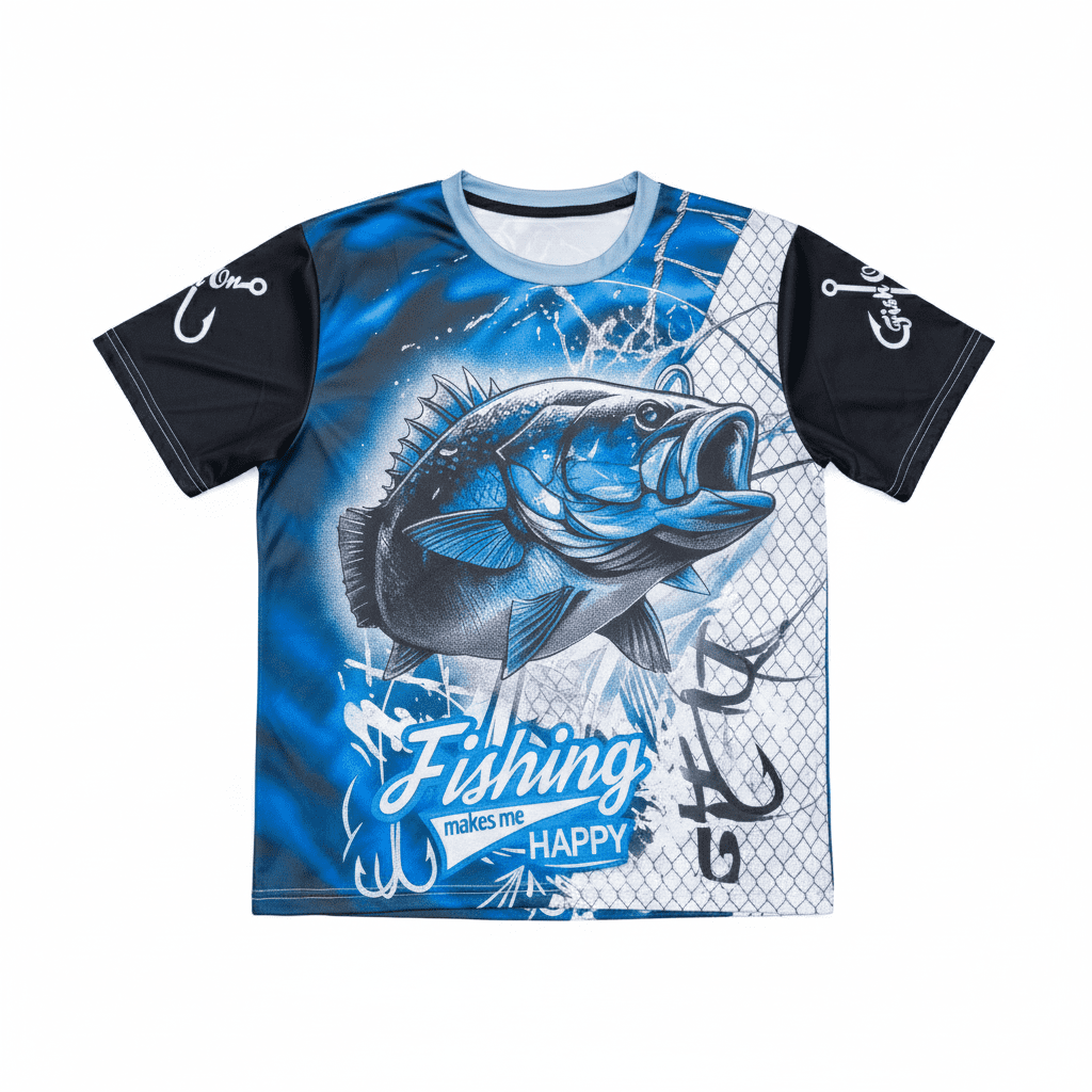 Men's Polyester Sublimated Fishing Tee