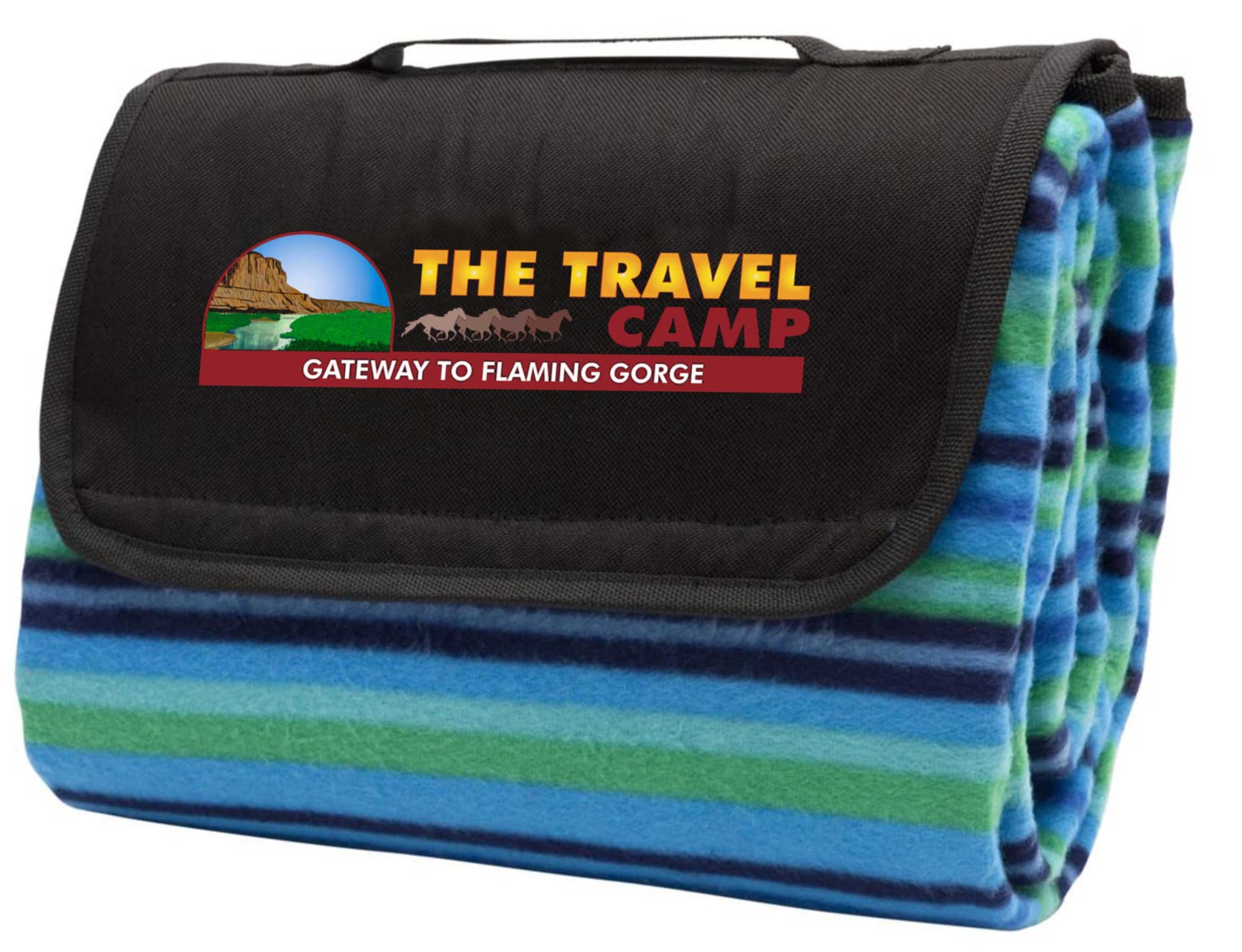 Jamaica Picnic Rug, Blue Stripe