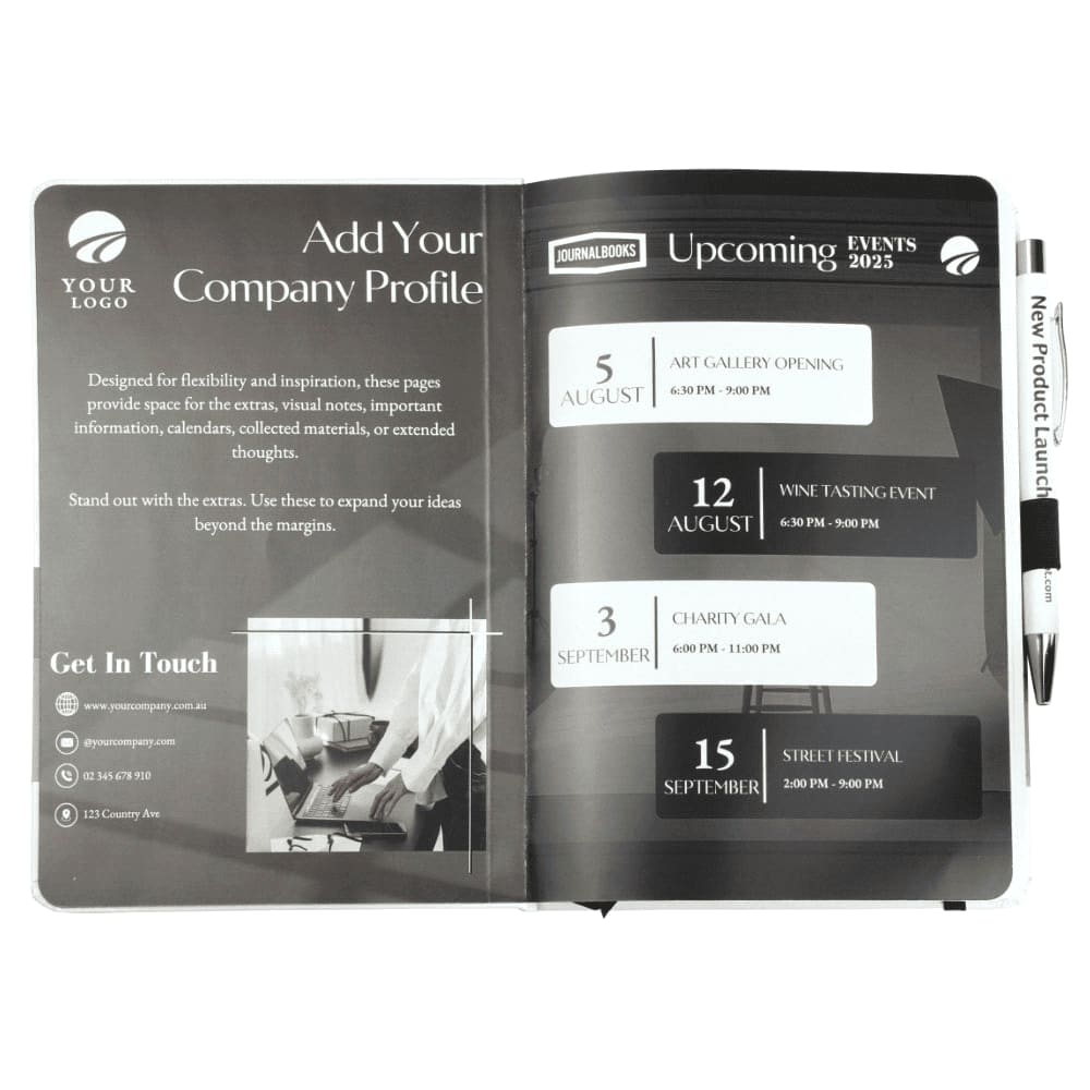Nova White Bound JournalBook w/ Coloured Accents