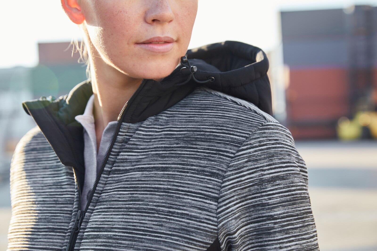Ladies Padded Hybrid Jacket
