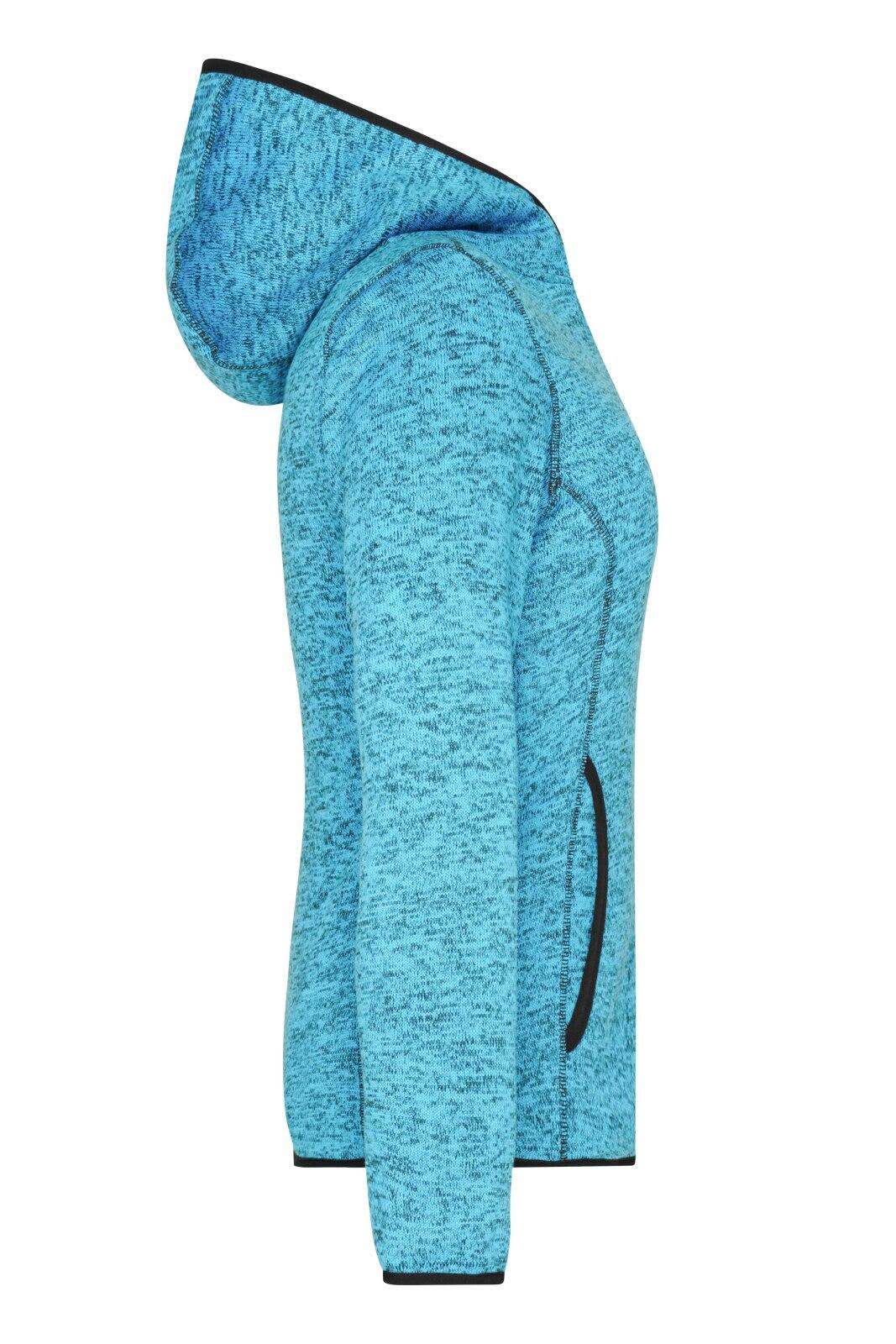 Ladies Knitted Fleece Hoodie