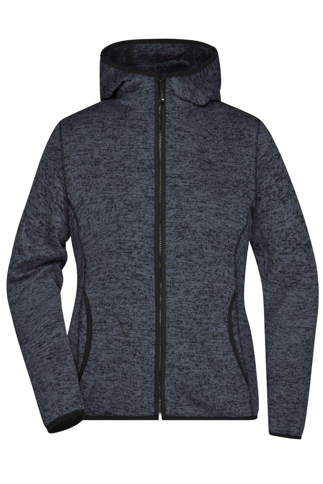 Ladies Knitted Fleece Hoodie