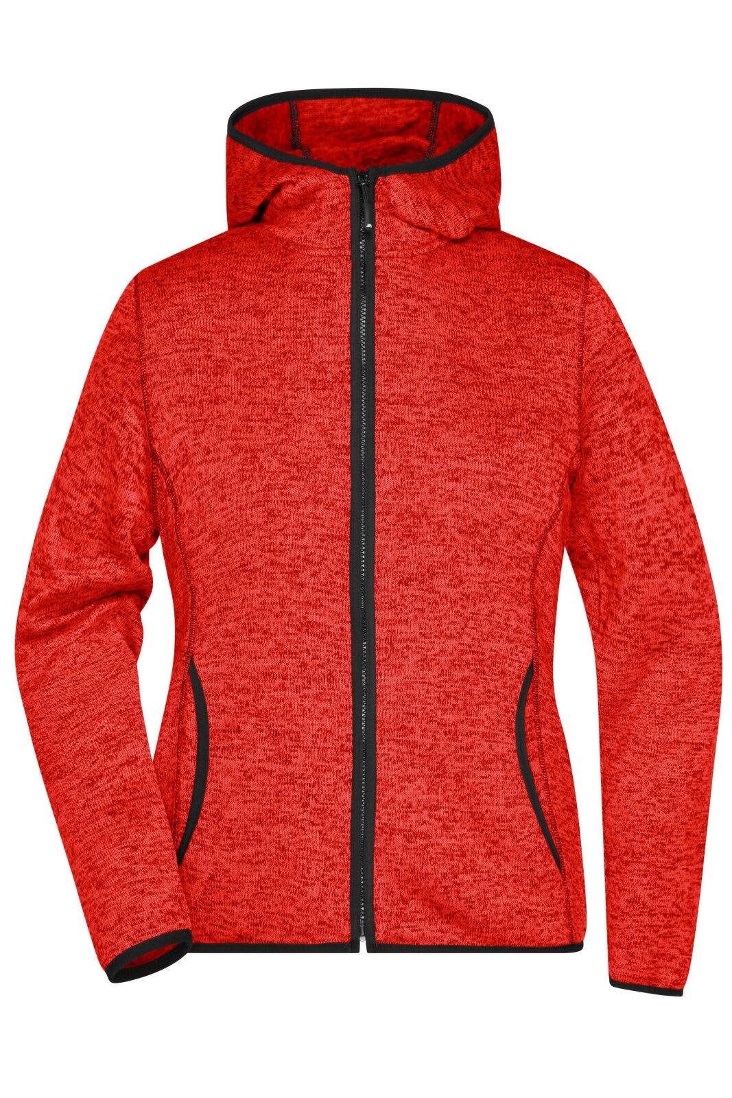 Ladies Knitted Fleece Hoodie
