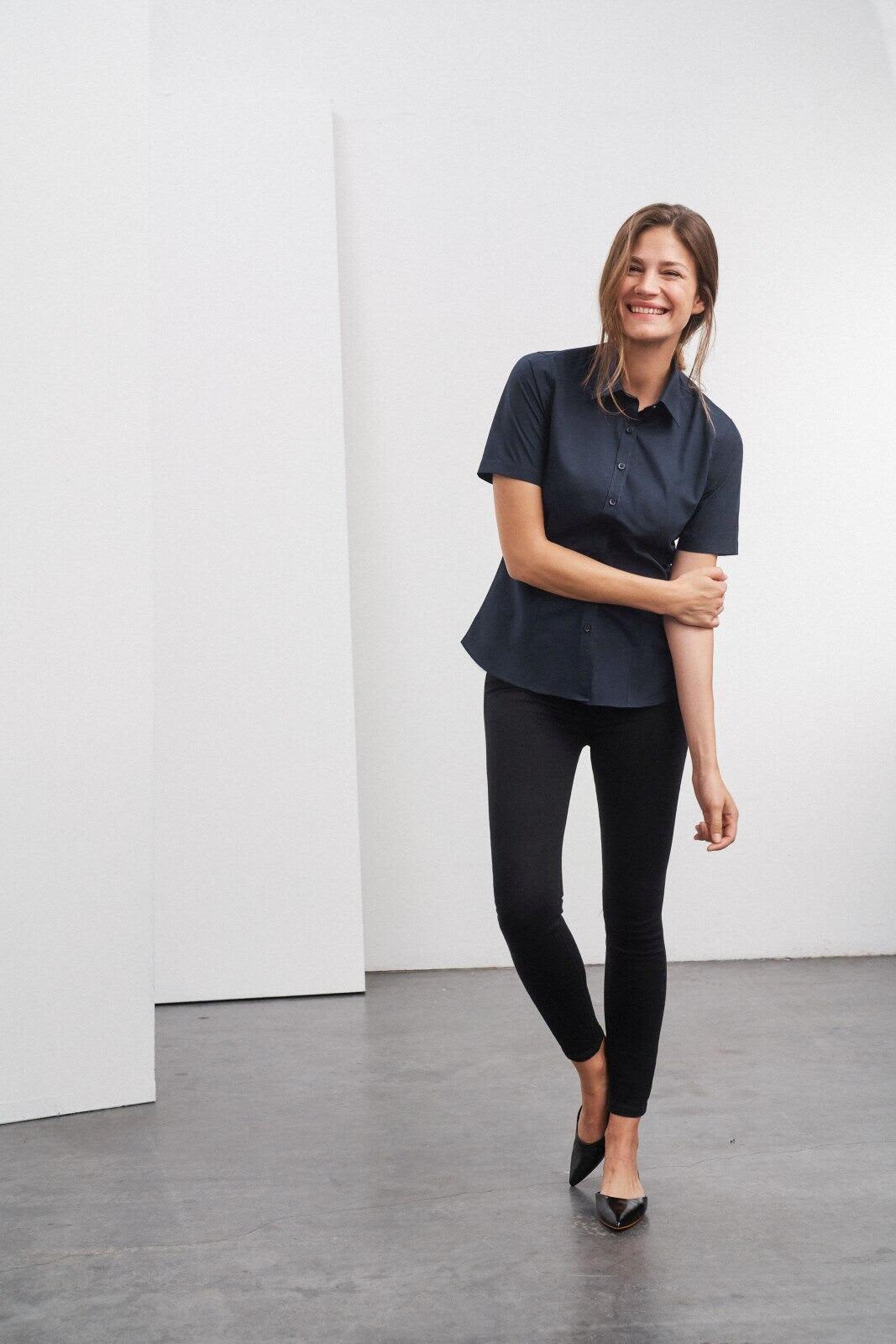 Ladies Shirt S-S Poplin