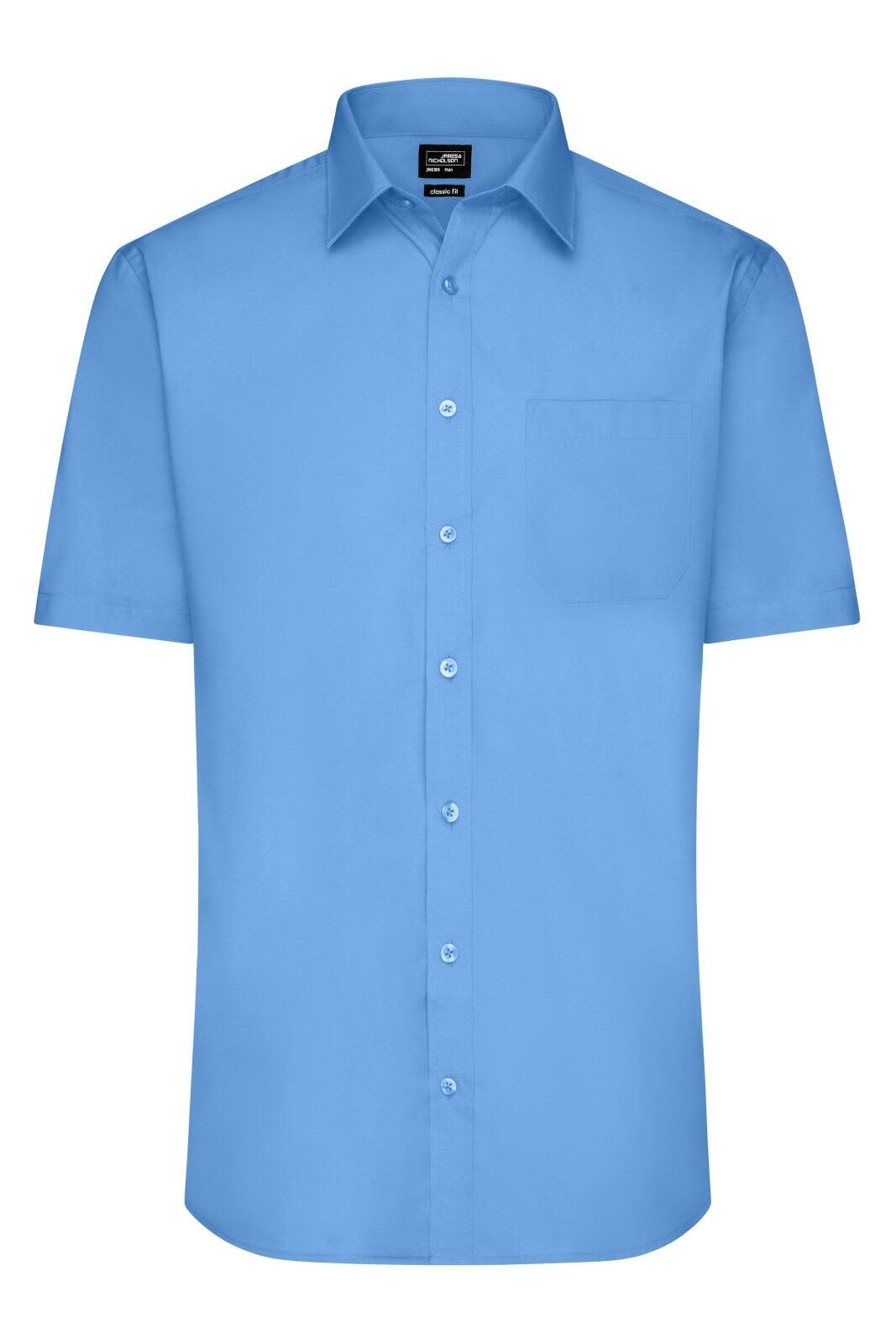 Mens Shirt S-S Poplin