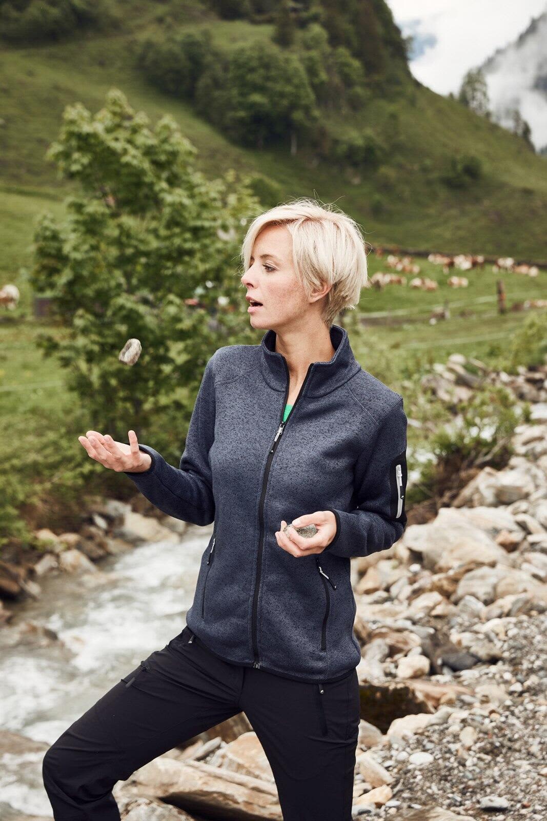 Ladies Knitted Fleece Jacket