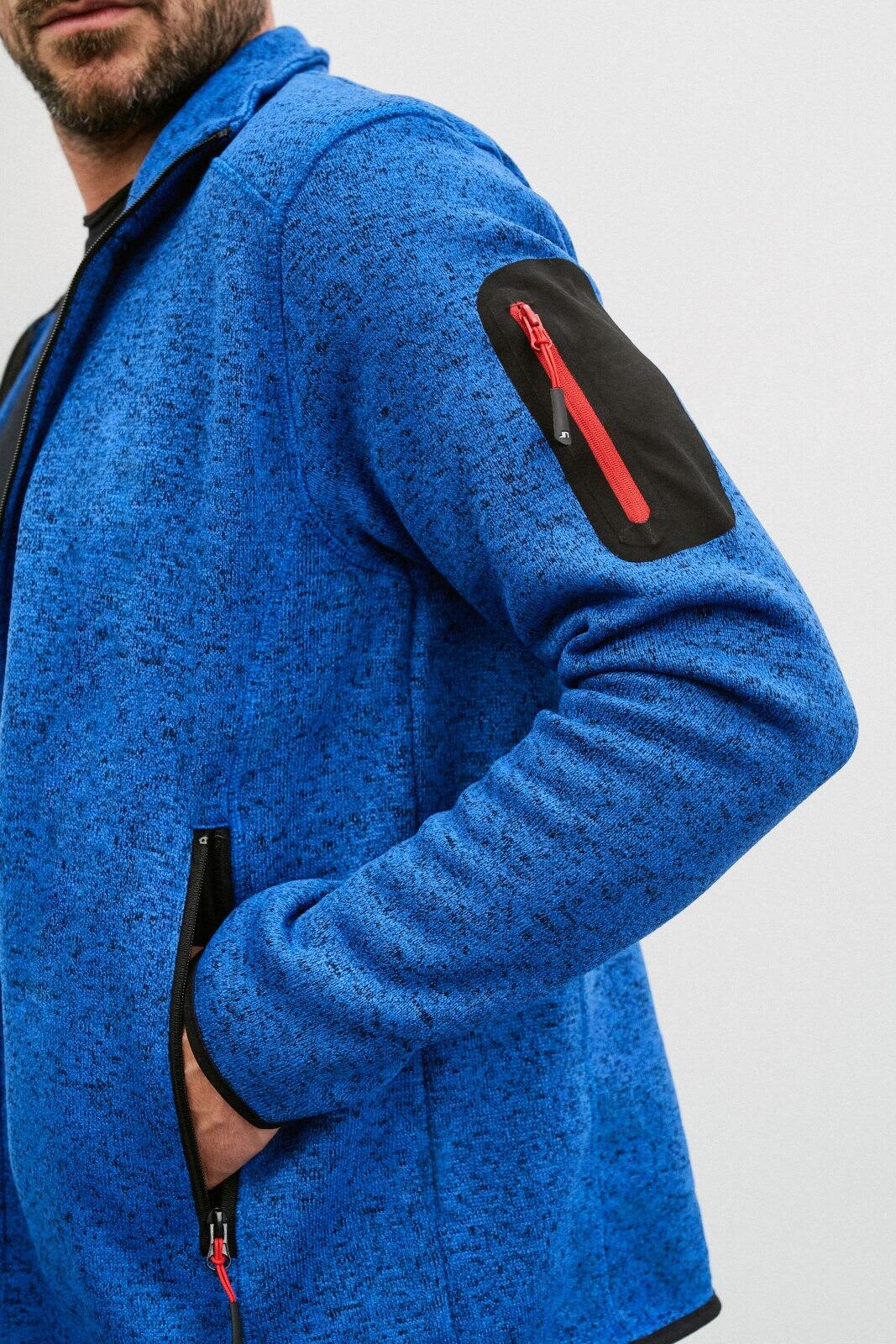 Mens Knitted Fleece Jacket